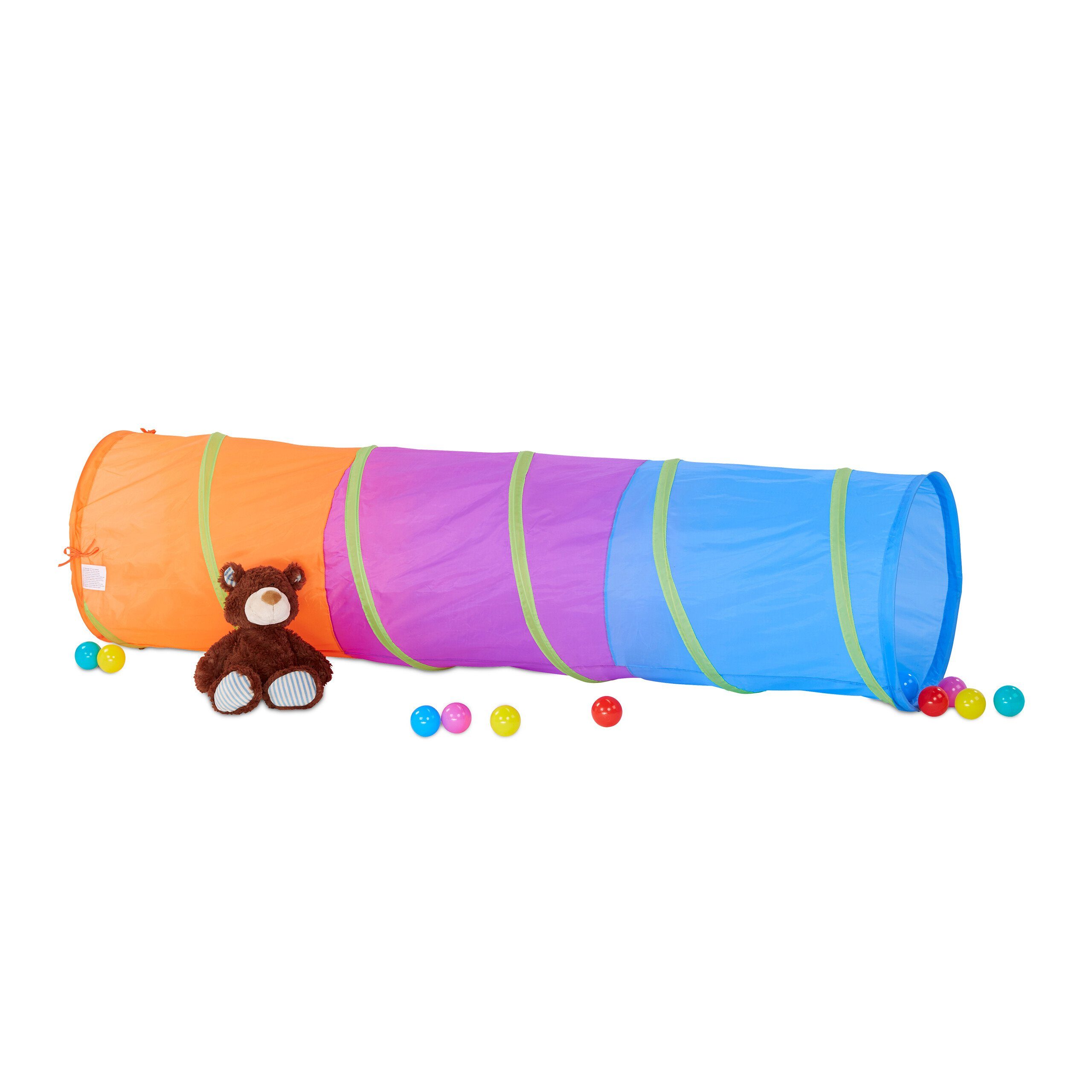 relaxdays Spieltunnel Farbenfroher Spieltunnel für Kinder günstig online kaufen