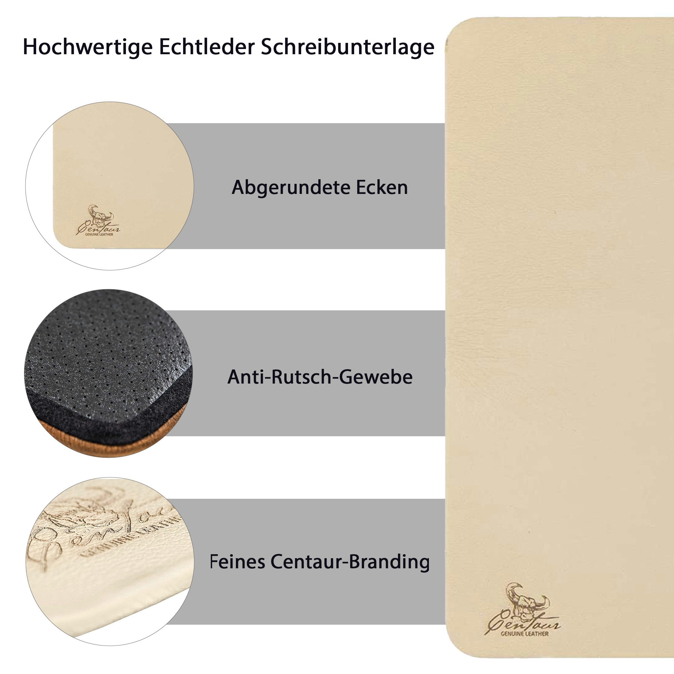 Centaur Schreibtischunterlage aus echtem Leder Schreibunterlage, (1 tlg)