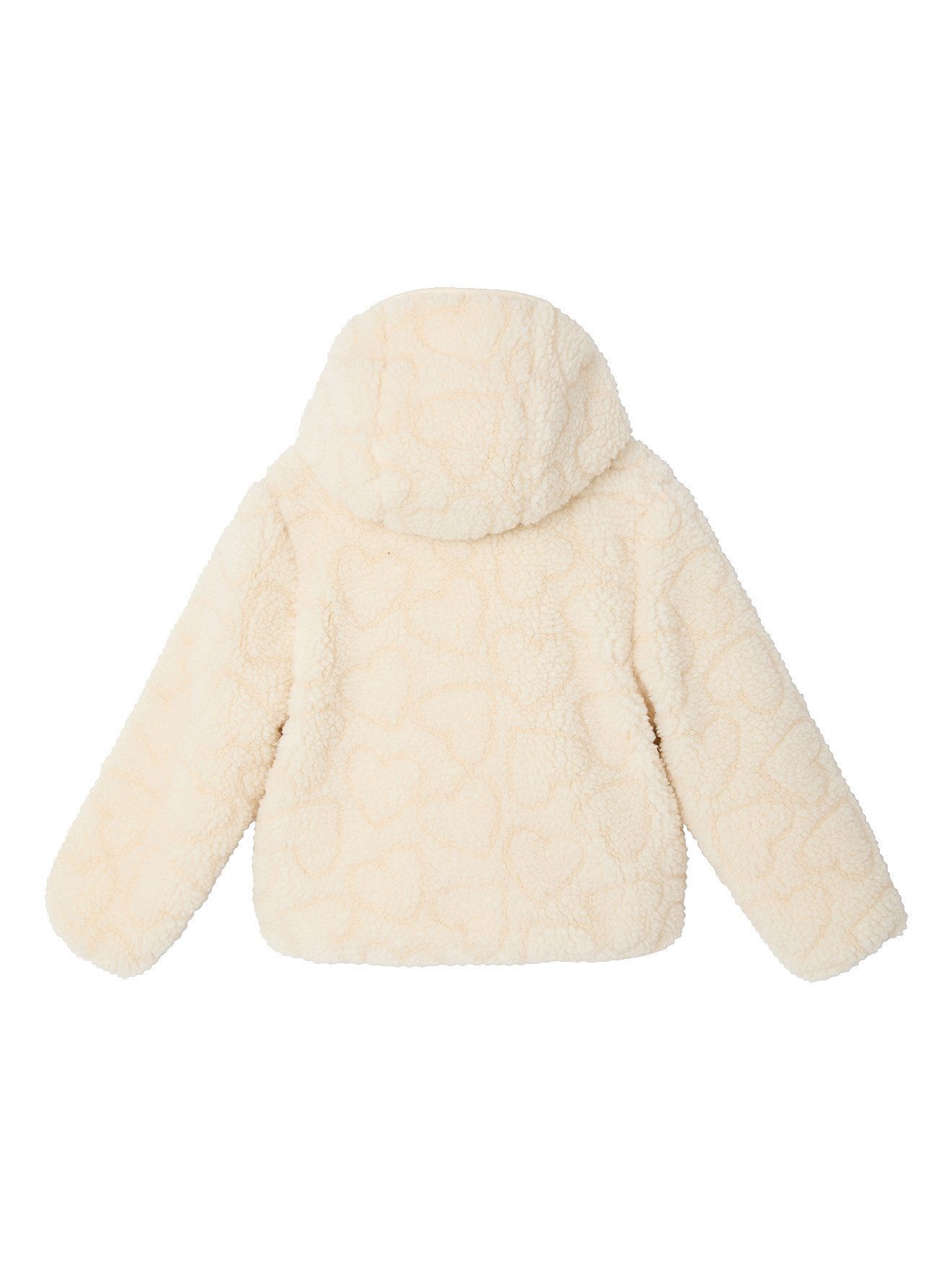vertbaudet Blouson Mädchen Teddyfleece-Jacke mit Kapuze und Leopardenmuster – Bild 2 von 5