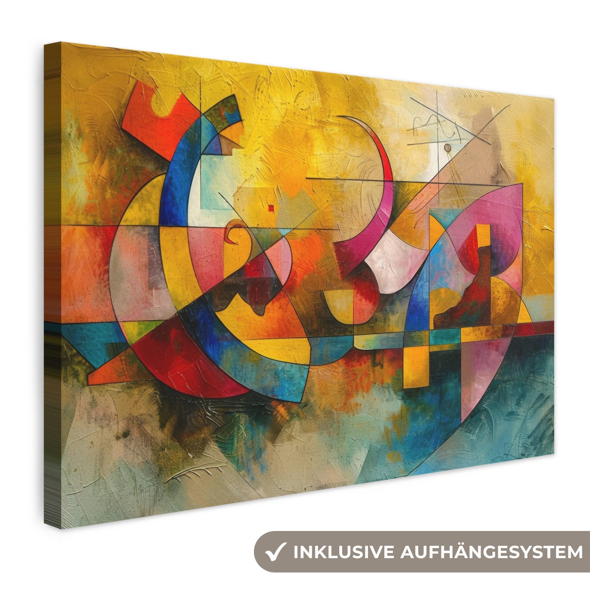 OneMillionCanvasses® Leinwandbild Kunst - Abstrakt - Ästhetisch - Farbenfroh - Kunst, Fotodruck (1 St), Leinwand Bilder Klein, Wand Dekoration Aesthetic 30x20 cm