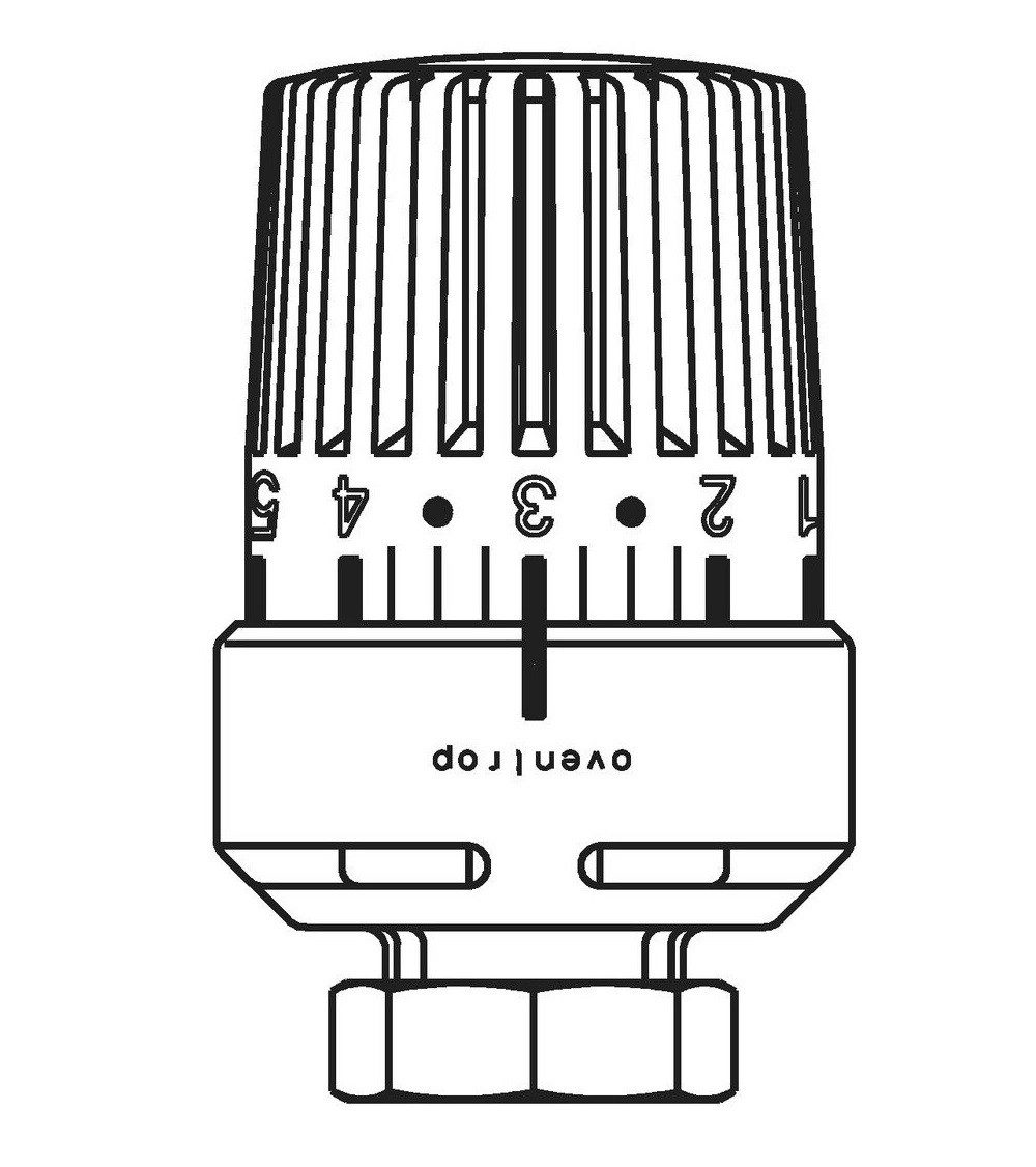 Oventrop Thermostatventil Oventrop Thermostat Kopf Uni LH M 30 x 1,5mm Flüssigfühler, (1-tlg., Verpackung by Sanibel), Memo-Scheibe, mit Frostschutzsicherung
