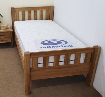 bv-vertrieb Bettgestell Einzelbett Eiche geölt 100x200 Komfortbett - (4280)