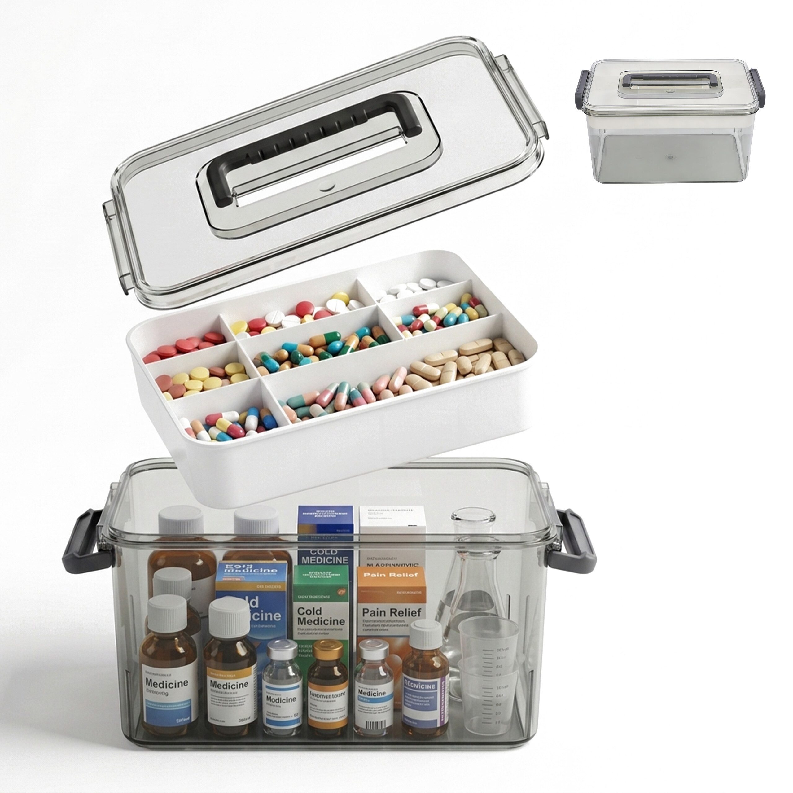 relaxdays Erste-Hilfe-Koffer Medizinbox aus Kunststoff, (1 St)