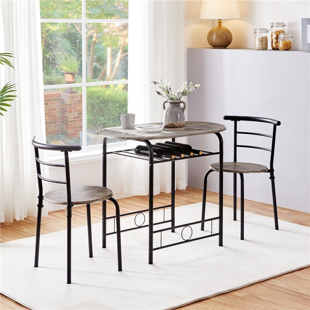 Yaheetech Esszimmer-Set Essgruppe mit 2 Stühlen, günstig online kaufen