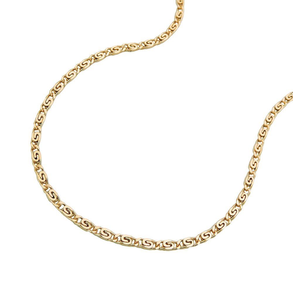 Schmuck Krone Goldkette 1,2mm S-Panzer Kette, 585 Gelbgold, 45cm, Gold 585
