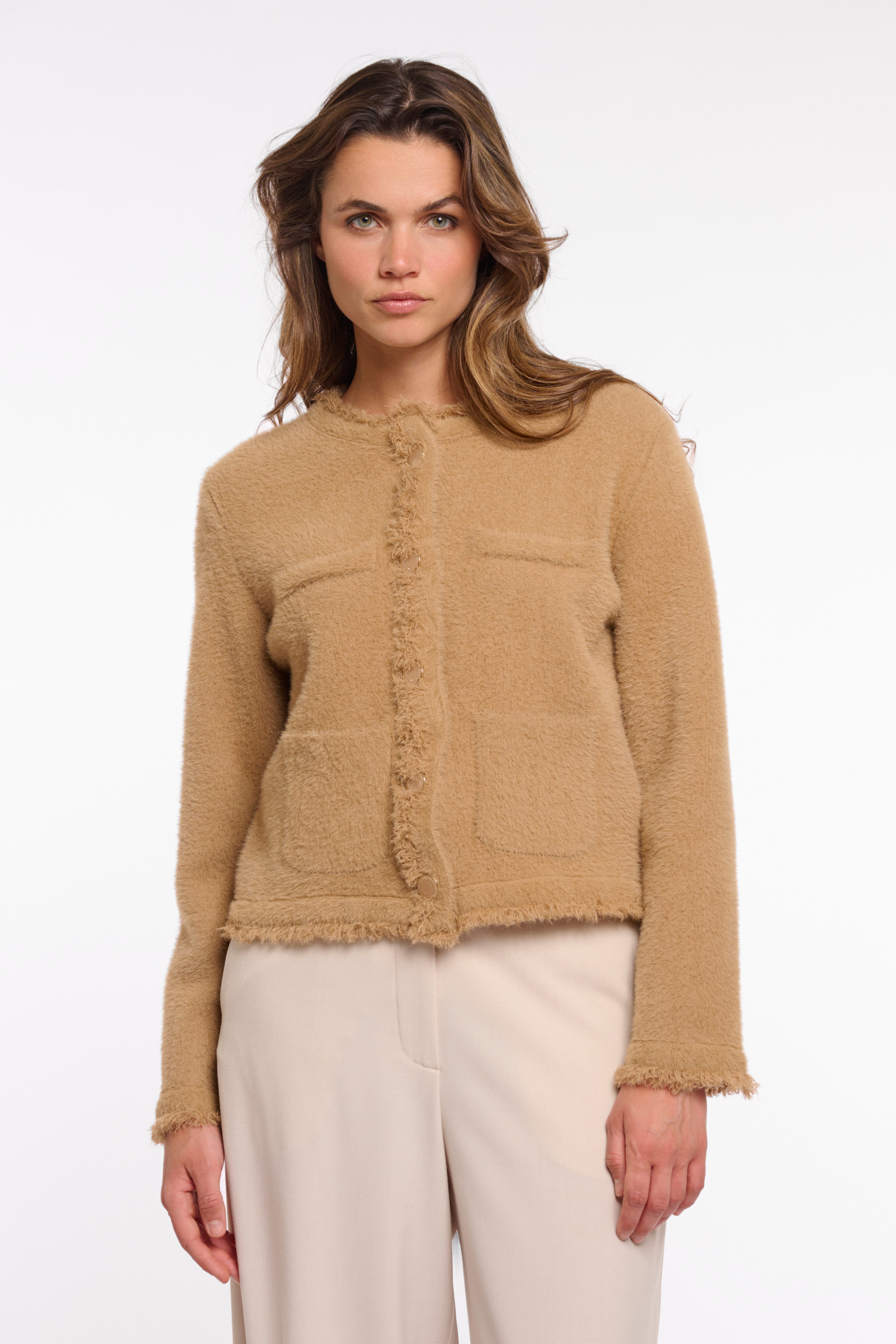 Rino & Pelle Cardigan VANNA Kuschelfleece mit Knopfverschluss und aufgesetzten Taschen