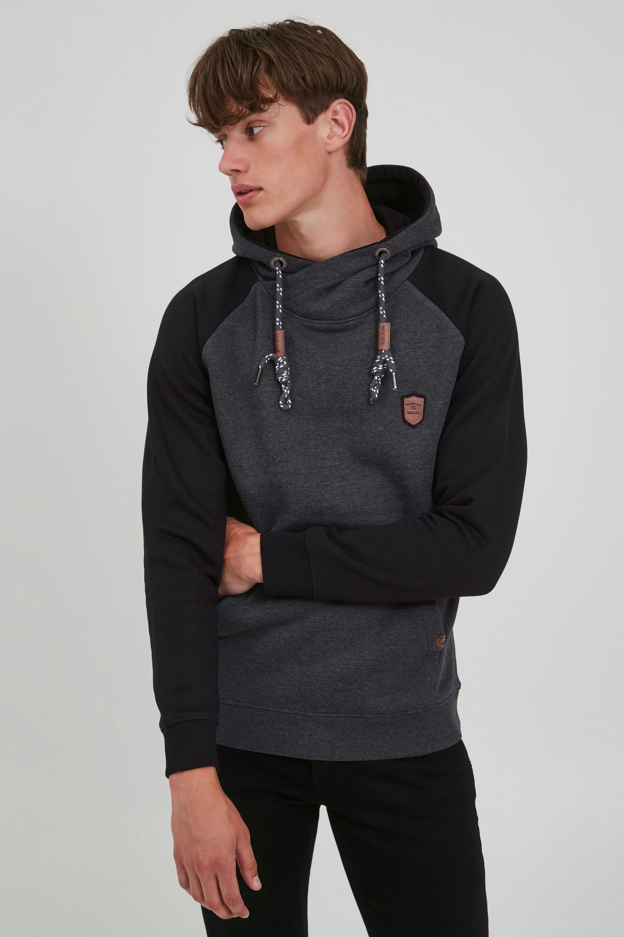 Indicode Hoodie IDToney Kapuzensweatshirt Charcoal Mix (915)