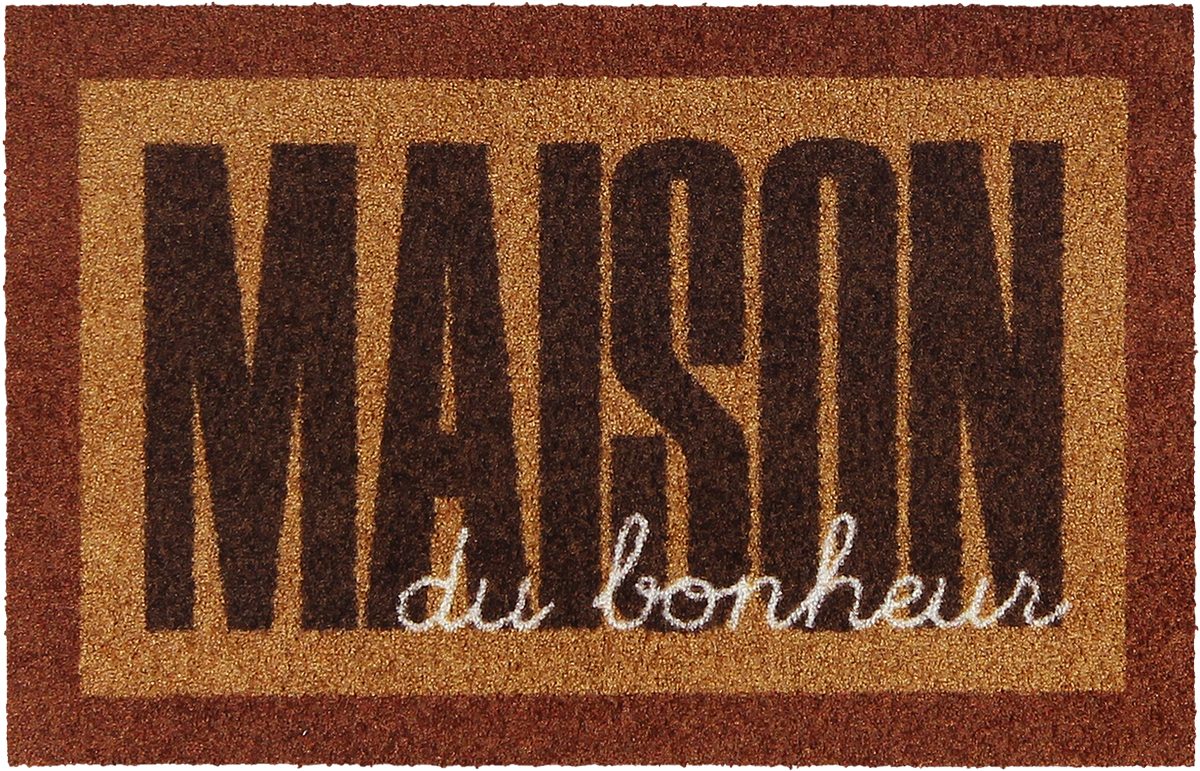 Salonloewe Fußmatte Eingangsmatte 45x70 Maison Frame toffee Dunkelgrün, Eingangsmatte normal, Höhe: 450 mm