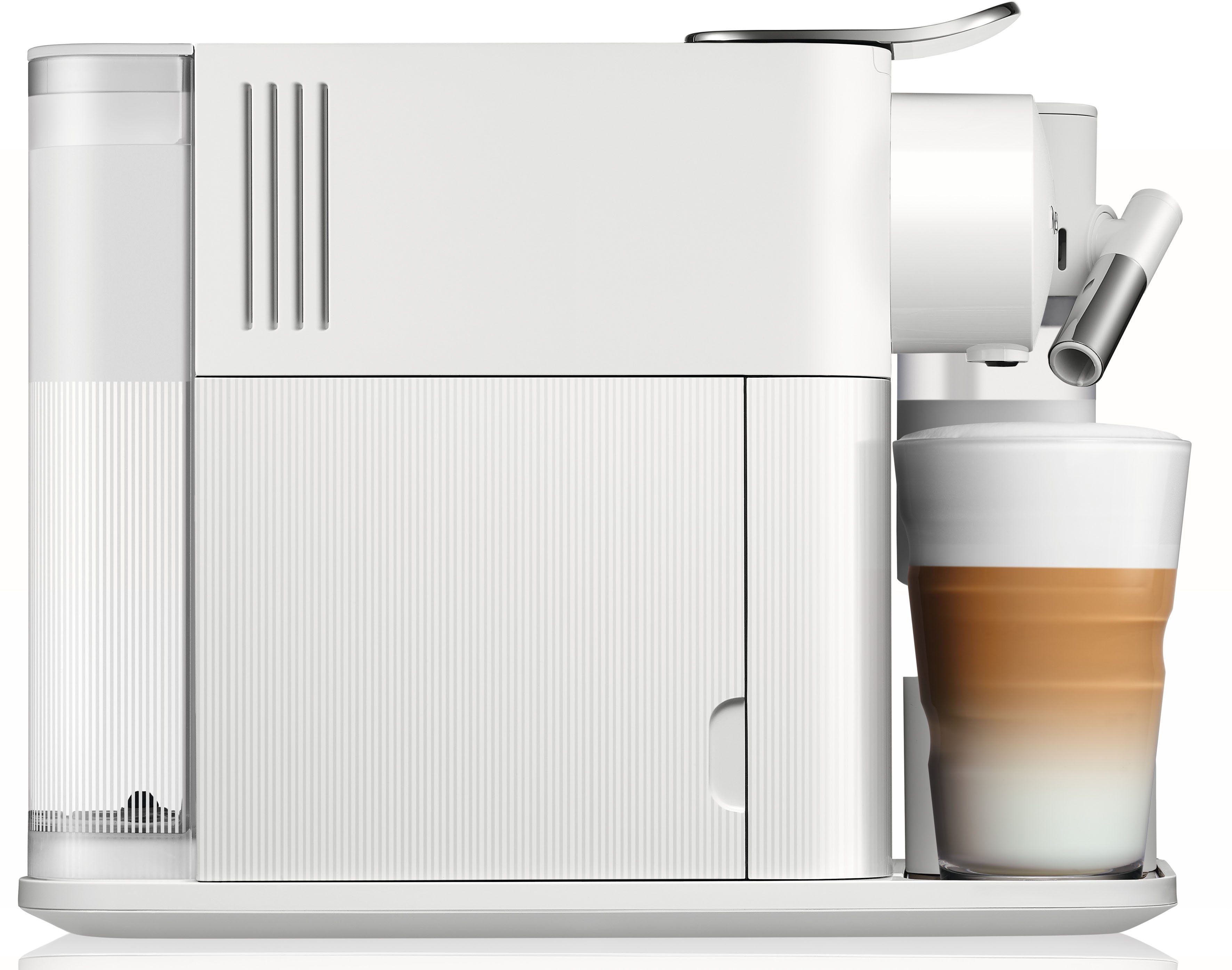 EN510.W Kapseln Nespresso inkl. Willkommenspaket Kapselmaschine mit One von 7 White, Lattissima DeLonghi,