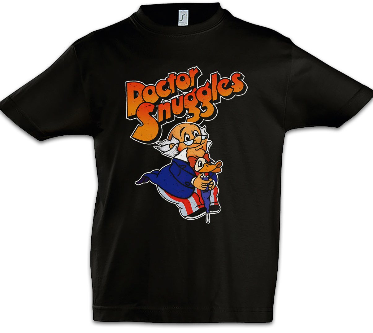 Print-Shirt Dr. Snuggles Kinder T-Shirt Cartoon Comic Erfinder Inventor TV Series