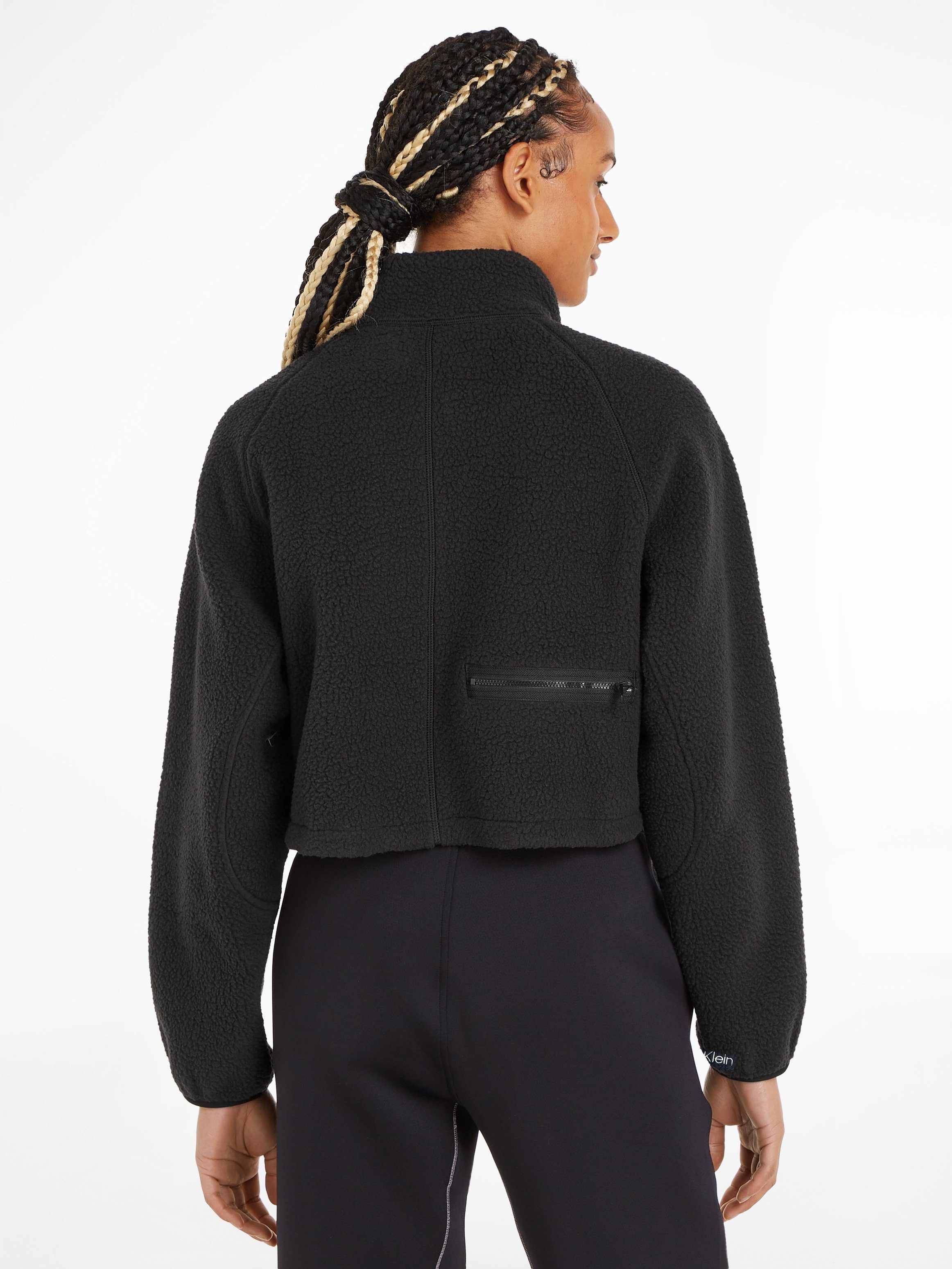 Calvin Klein - Stehkragenpullover Pullover Sport HYBRID Sherpa schwarz