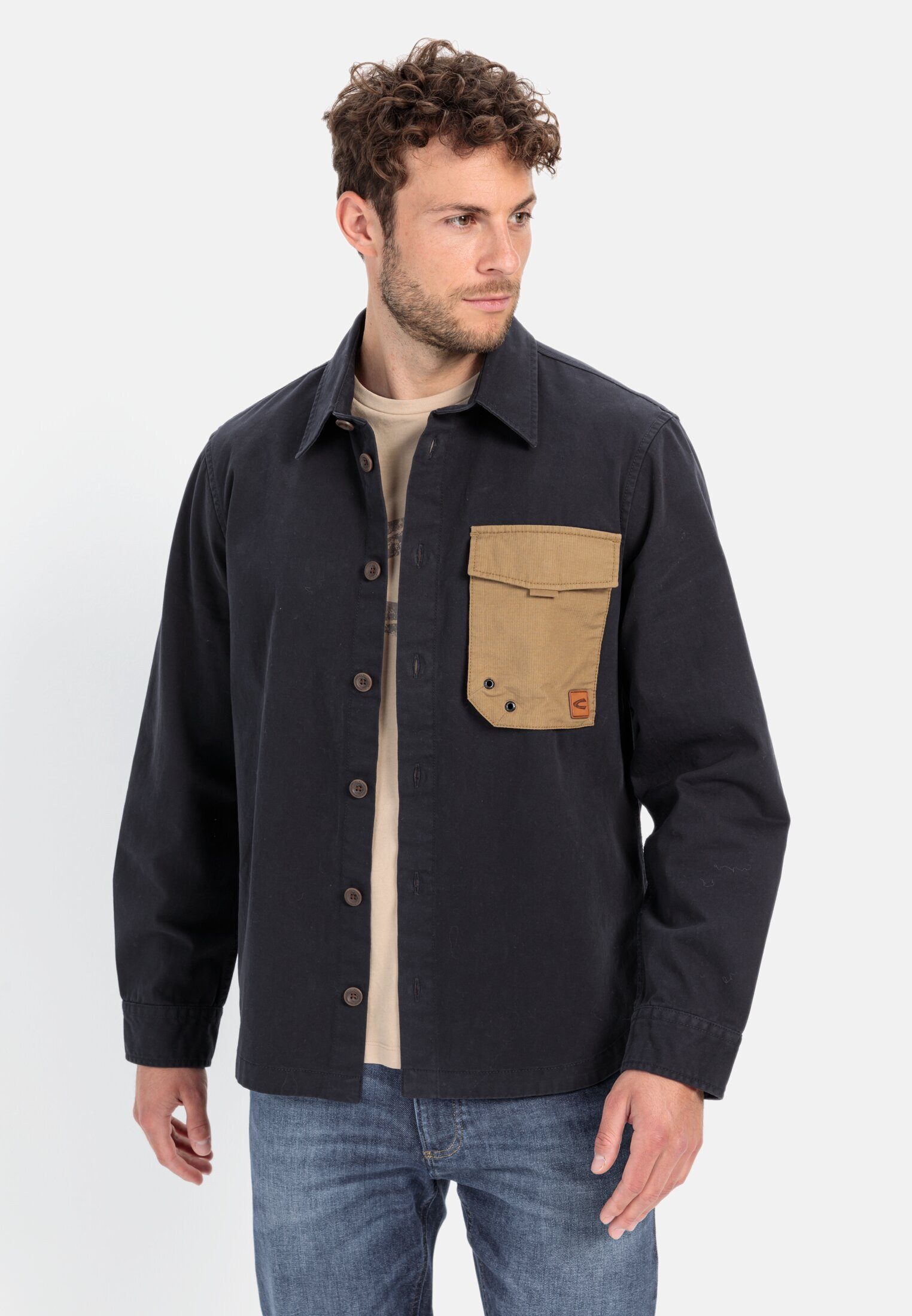 Hemdjacke aus reiner Baumwolle