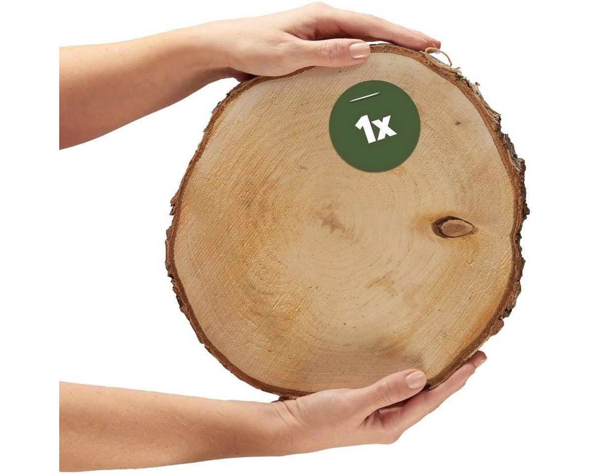 Thumbnail - matches21 HOME & HOBBY Bastelnaturmaterial Baumscheiben 1 Stk. Dekoholz Holzscheibe Holzplatte 30 - 35 cm, (1-tlg), 100%...