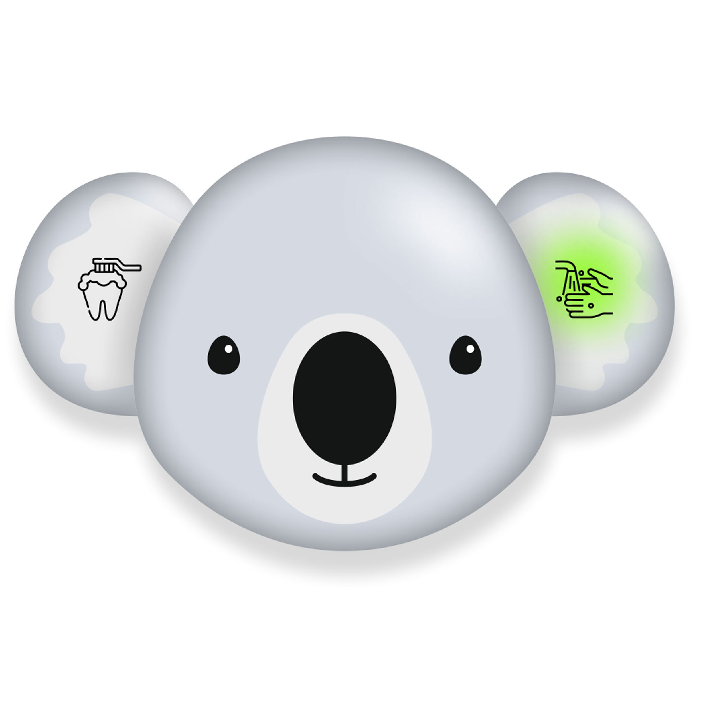 Miraval Kurzzeitmesser Miraval Kinder Zahnputz- & Handwaschtimer 20/120 Sek Timer, Lichtsignal, Koalamotiv