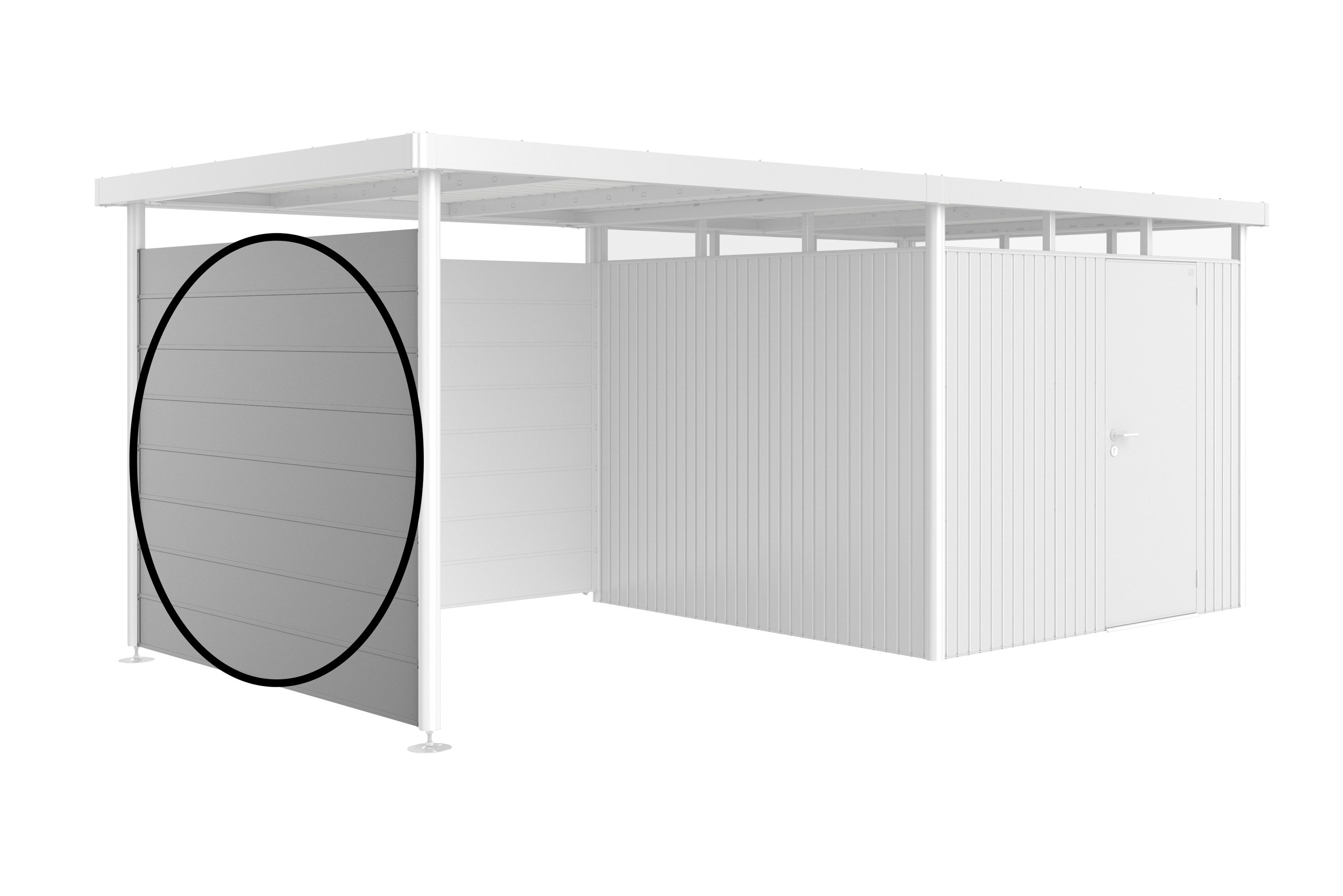 Biohort Gerätehaus-Seitenwand für Gerätehaus HighLine Seitendach H4, verschiedene Farben, BxH:237x181 cm