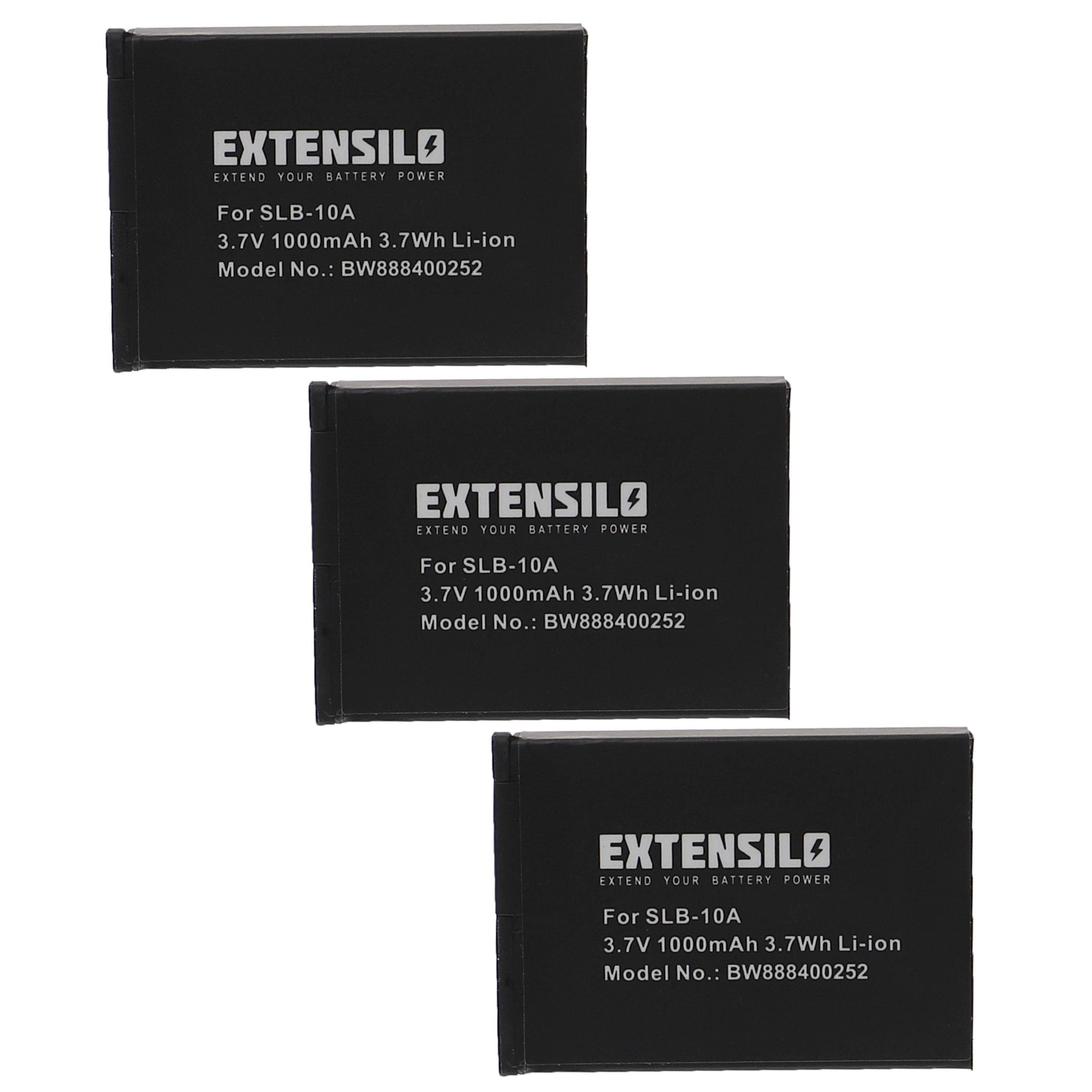 Extensilo passend für Samsung ES50, ES55, ES60, HZ10W, HZ15W, IT100, L100, L110, Kamera-Akku 1000 mAh