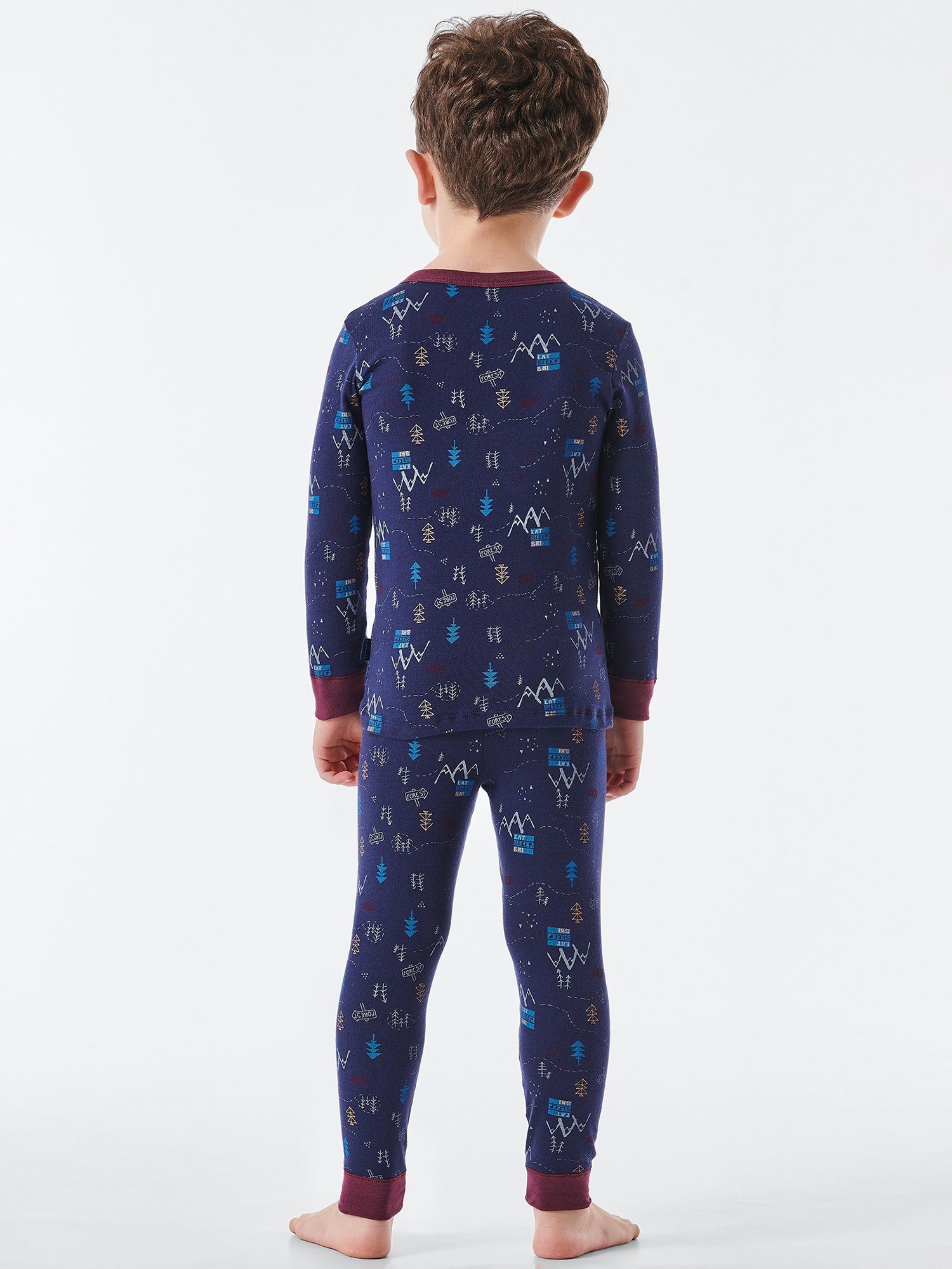 Wild dunkelblau Animals Pyjama Schiesser