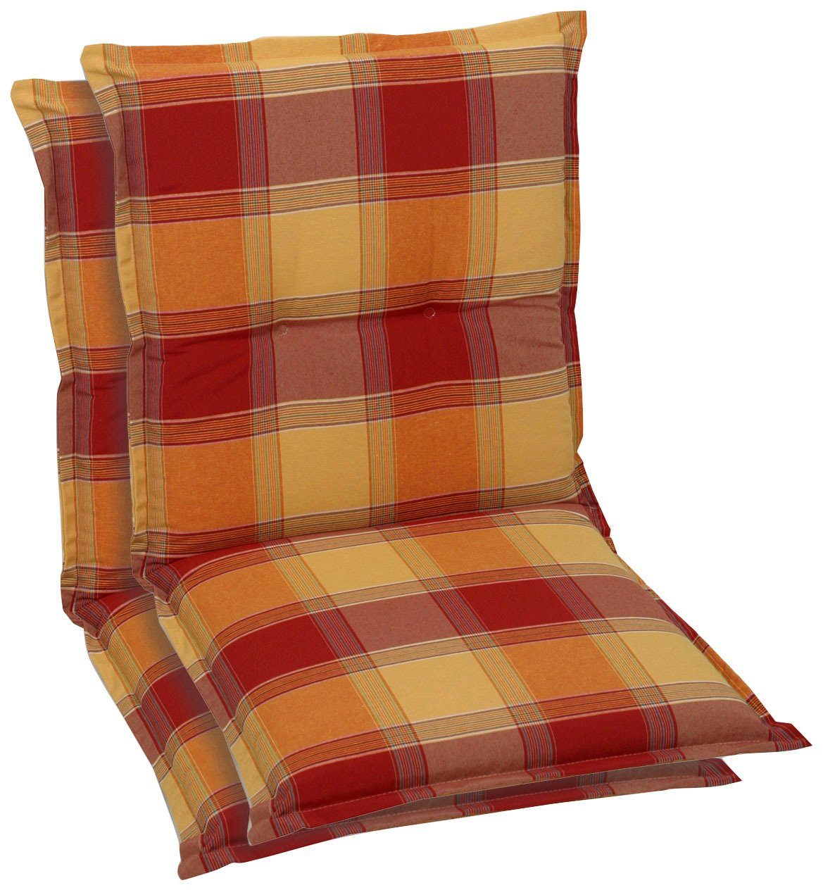 GO-DE Sesselauflage, (Set, 2 St), Bezug aus 60% Baumwolle, 40% Polyester | Sessel-Erhöhungen