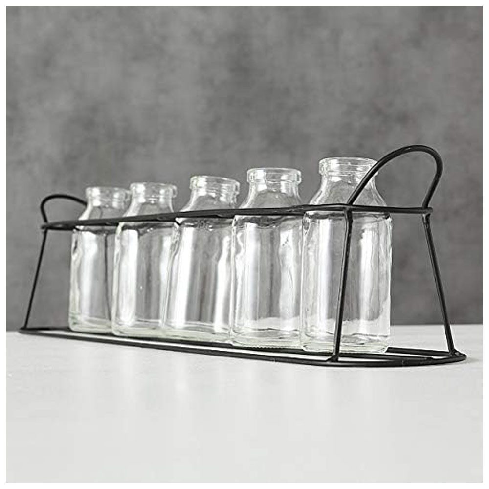 BOLTZE Tischvase Glasvasen Set mit Metallständer günstig online kaufen