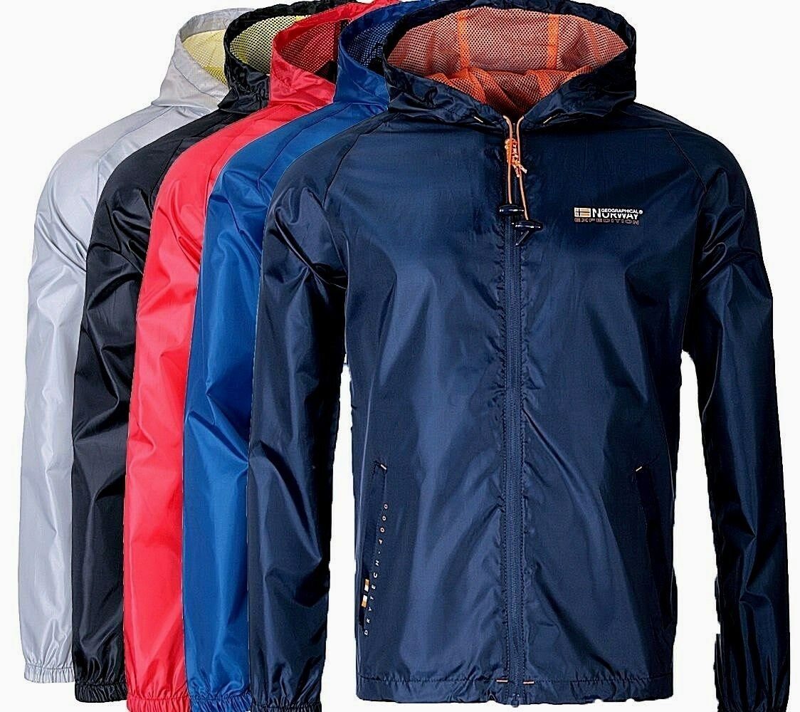 Geographical Norway Regenjacke Herren Regen Jacke Outdoor Windbreaker Sport Übergangs sehr leicht – Bild 5 von 5