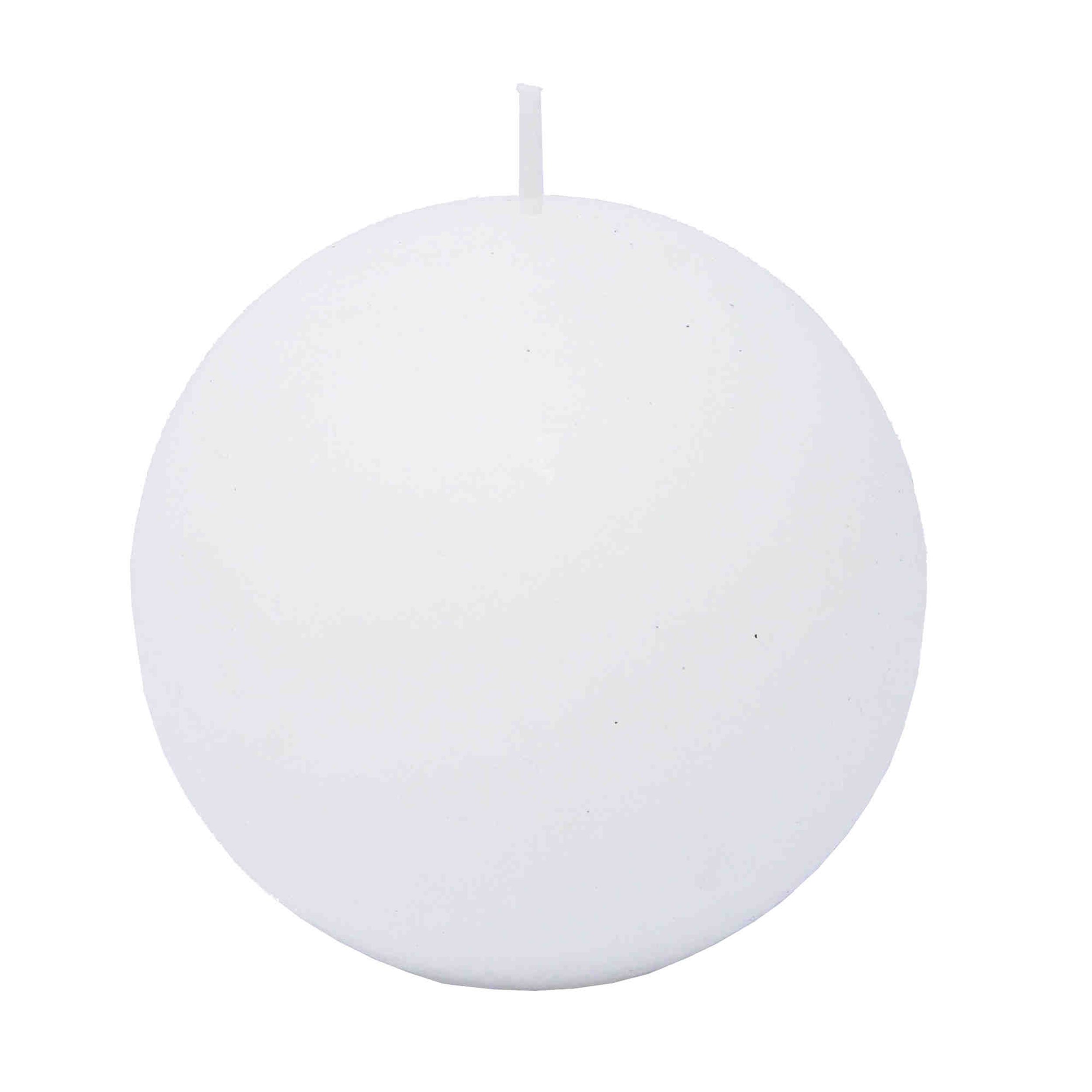 B&S Kugelkerze Kugelkerze Rustikal Ø 100 mm weiß ca. 55 Stunden Brenndauer günstig online kaufen