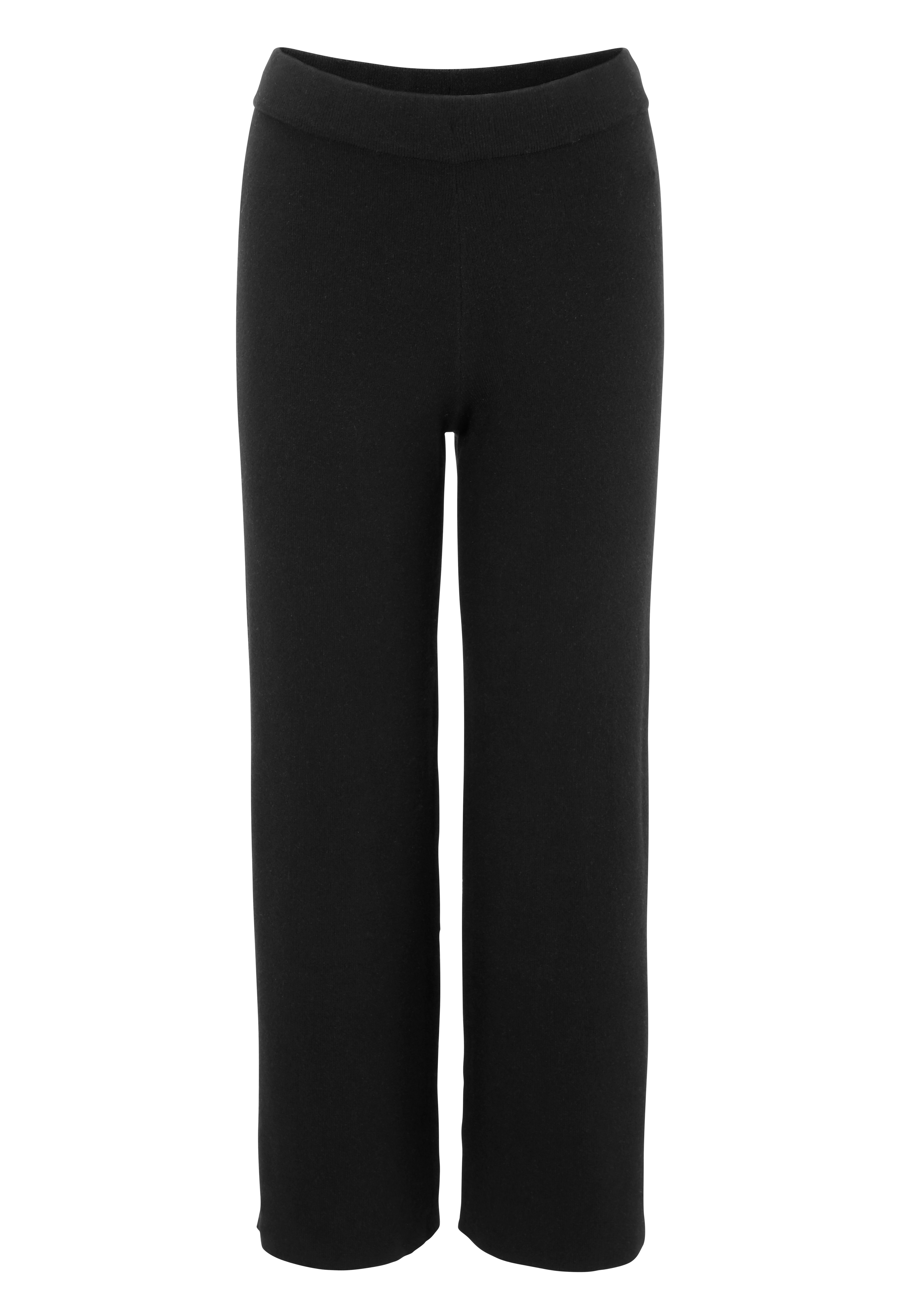 Aniston CASUAL Strickhose in trendiger schwarz Culotte-Form