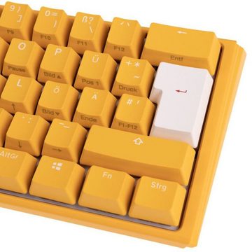 Ducky One 3 Yellow Mini Gaming-Tastatur (MX-Speed-Silver, RGB-LED, DE-Layout QWERTZ, Gelb)