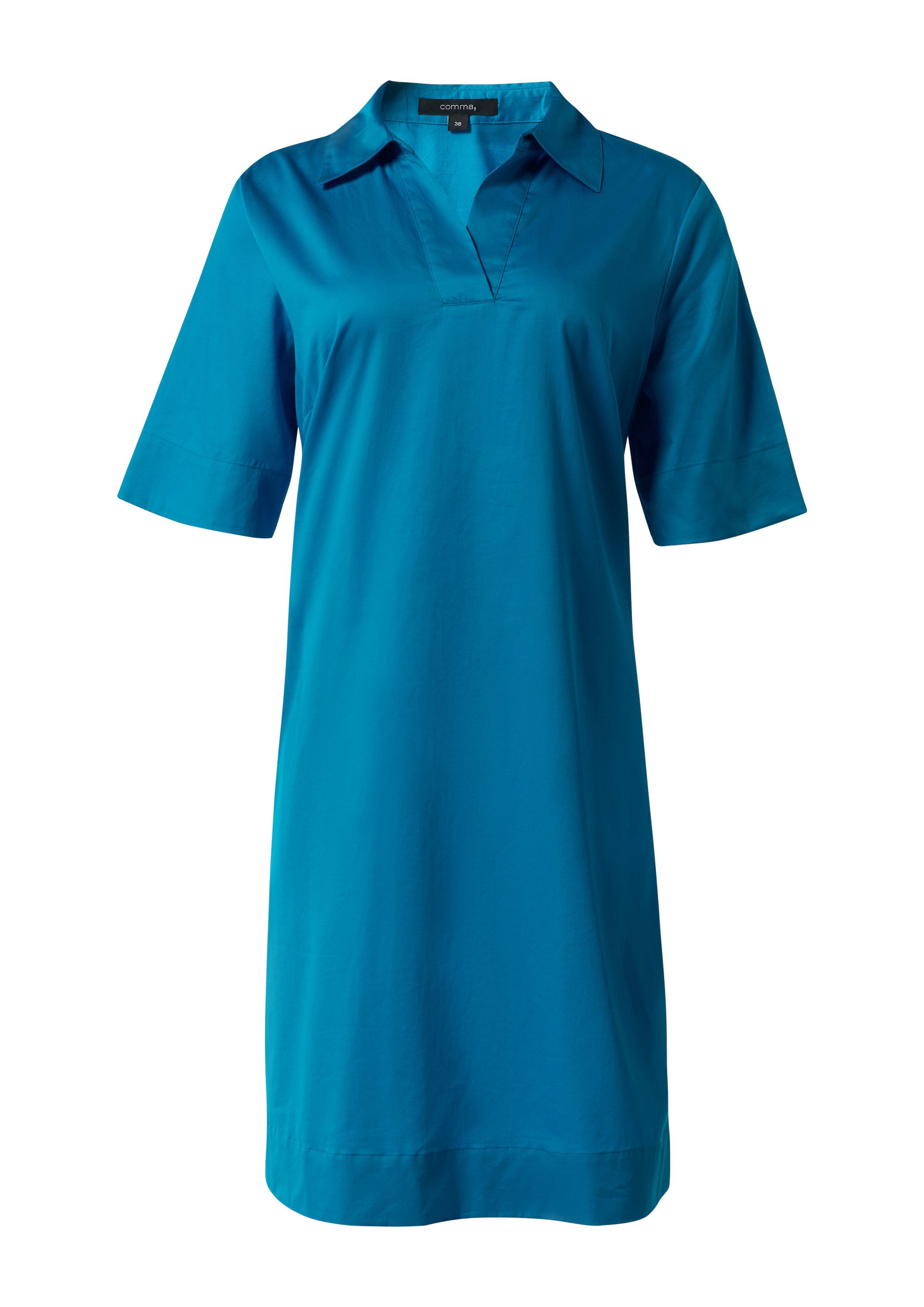 comma Minikleid Kleid Baumwollkleid mit Hemdkragen und Eingrifftaschen günstig online kaufen