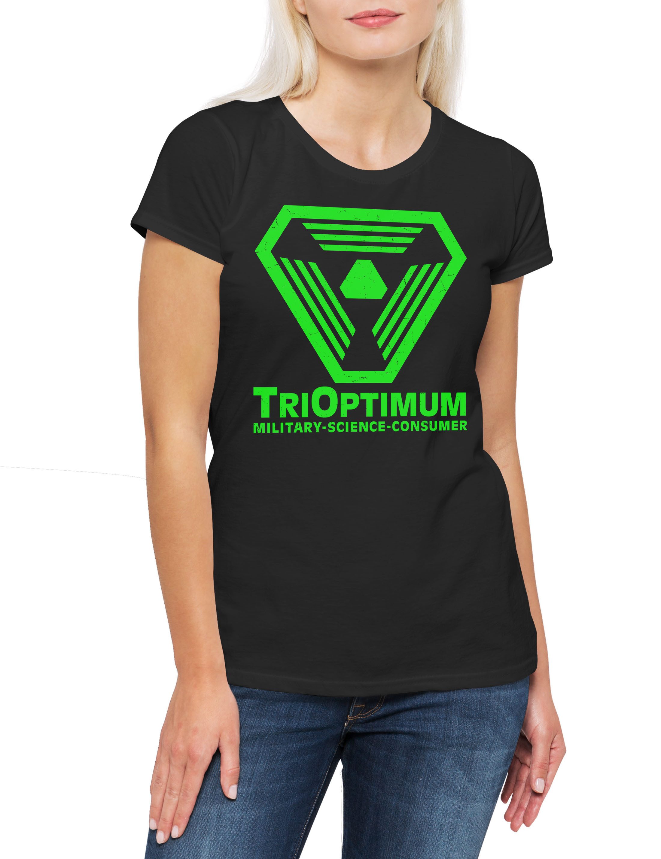 Print-Shirt System Trioptimum Corporation II Damen T-Shirt Corp Shock Citadel