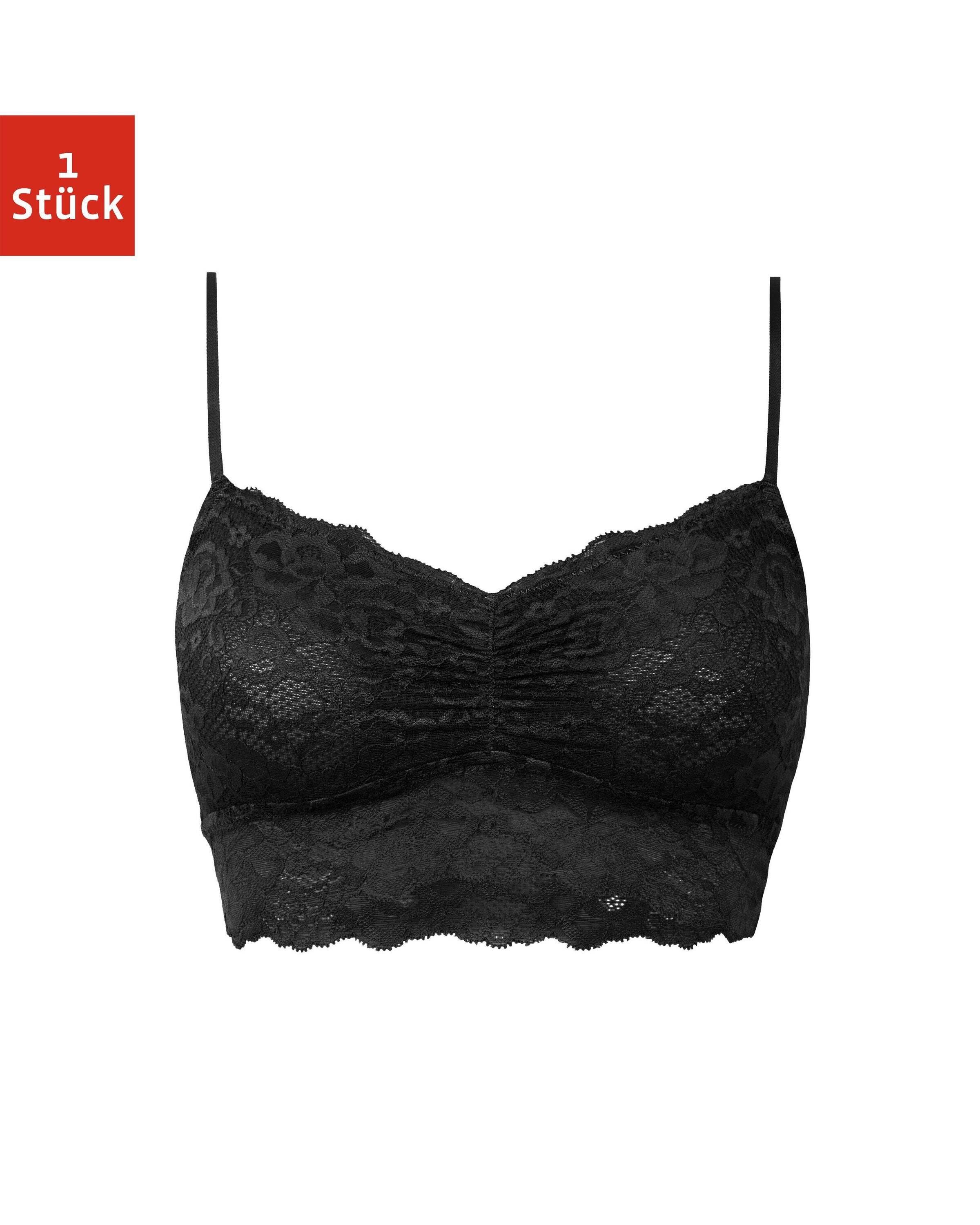SNOCKS Bustier Spitzen-BH Damen (1-tlg) Soft Bustier ohne Bügel aus Spitze, günstig online kaufen