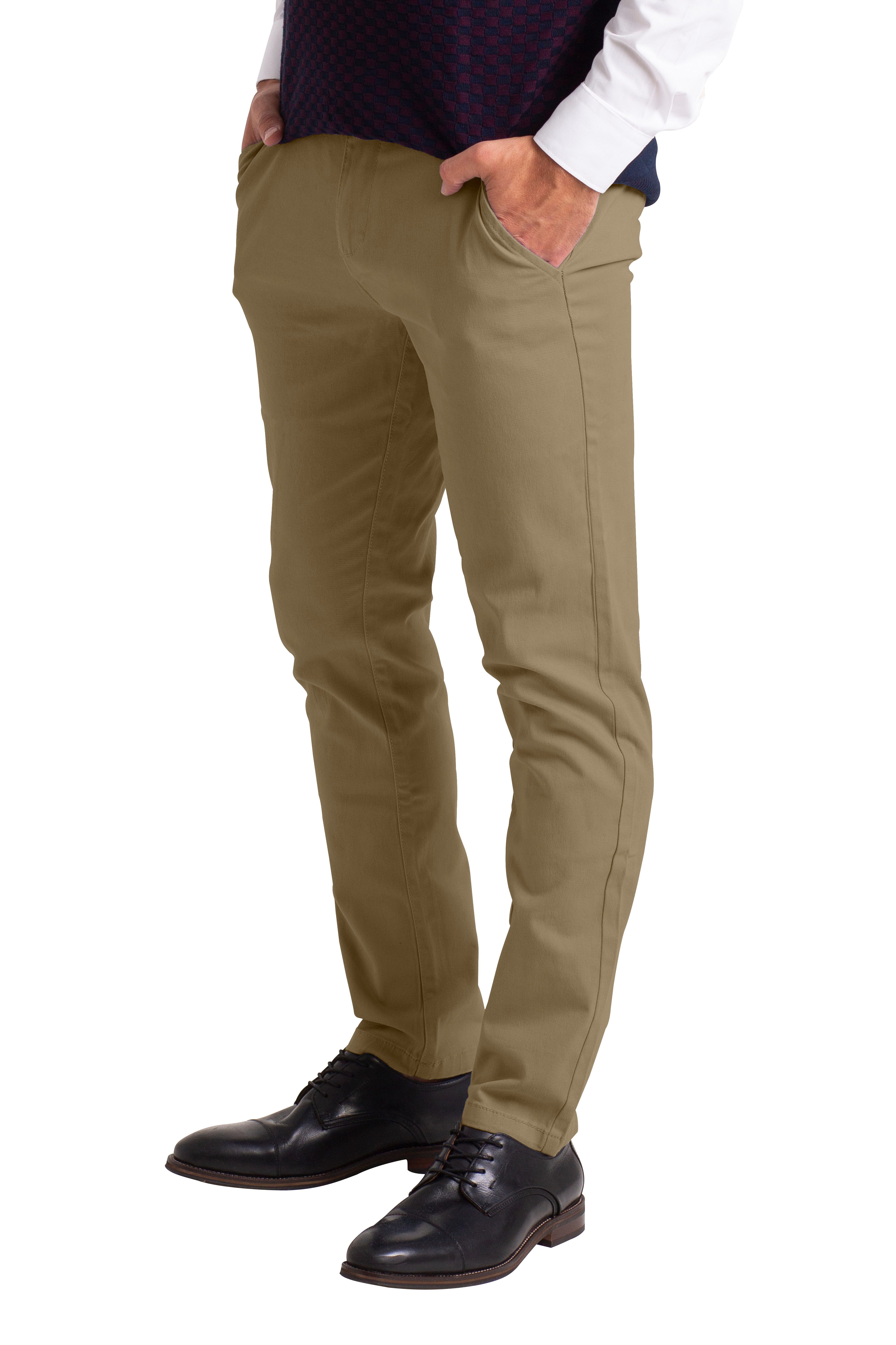 BlauerHafen Chinohose Herren Chinohose Slim Fit Stretch Baumwolle Business Freizeithose