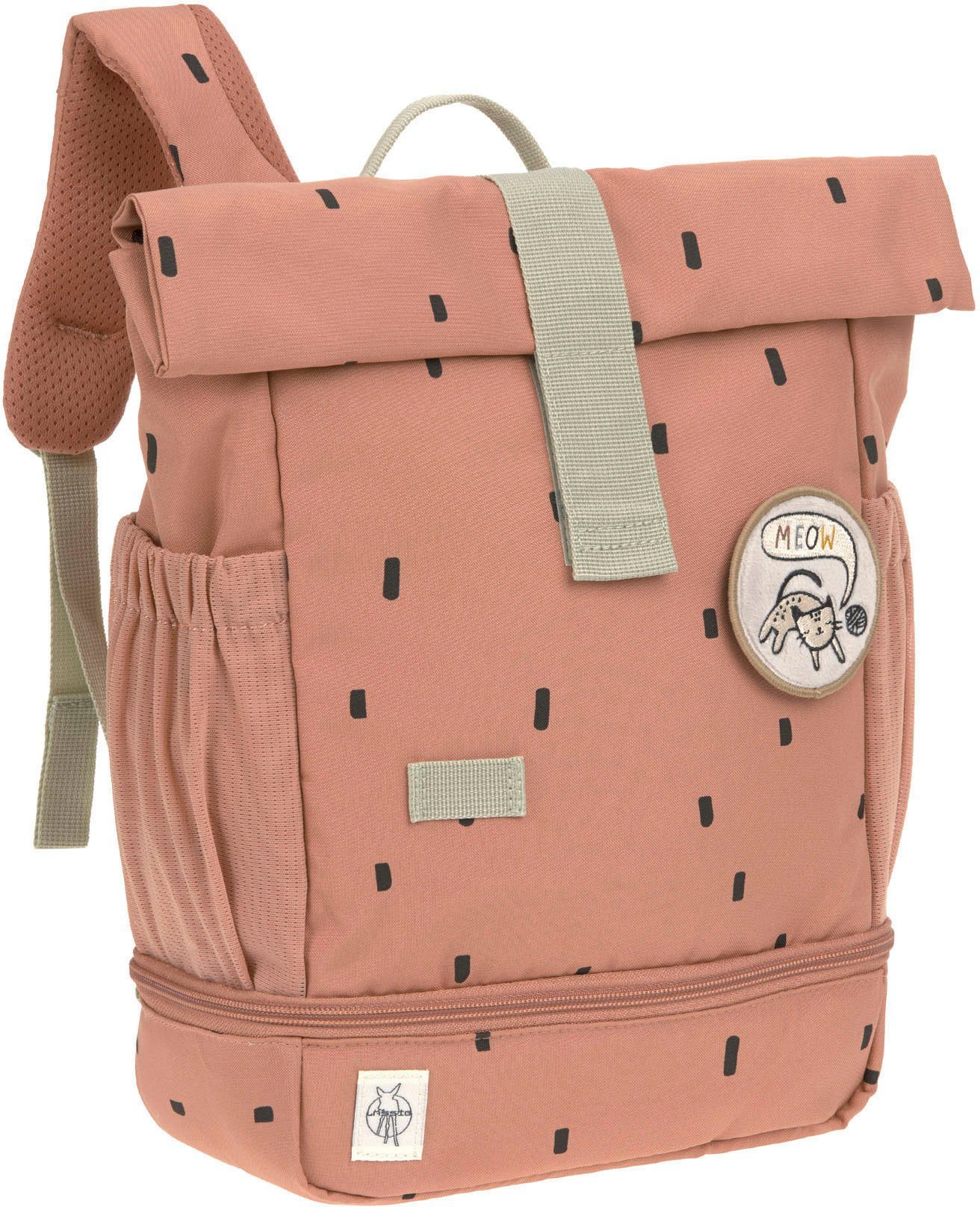 LÄSSIG Kinderrucksack Happy Prints, Mini Rolltop, Caramel