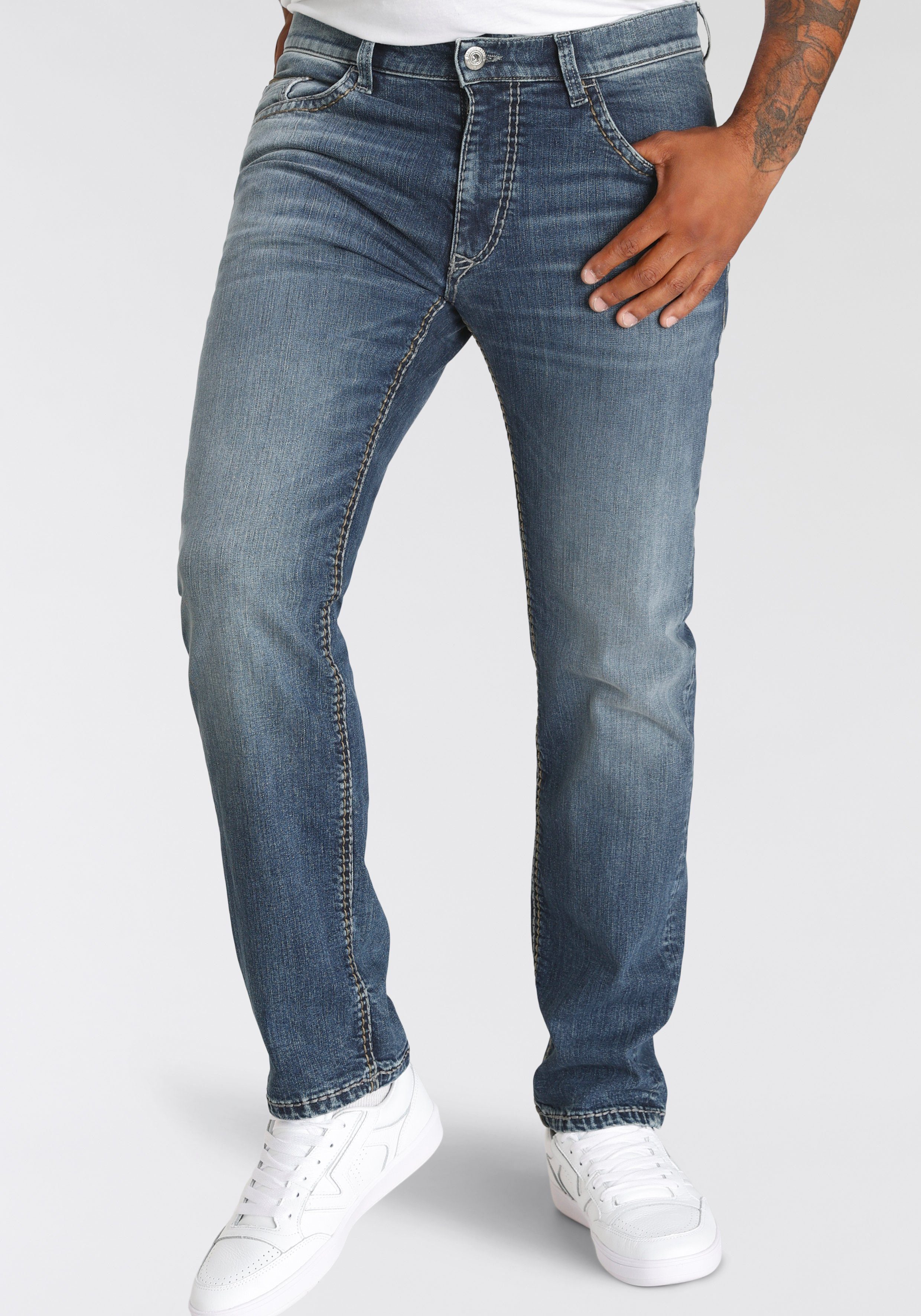 Pioneer Dicke Nähte Authentic Straight-Jeans Jeans Rando