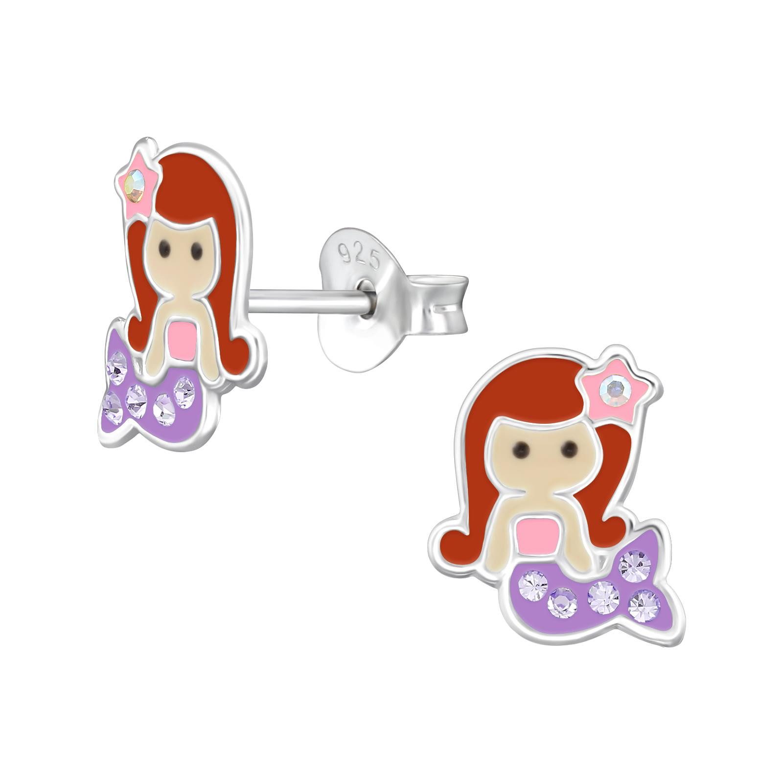 Ohrring-Set Meerjungfrau Kinder Ohrringe 925 Silber Geschenk