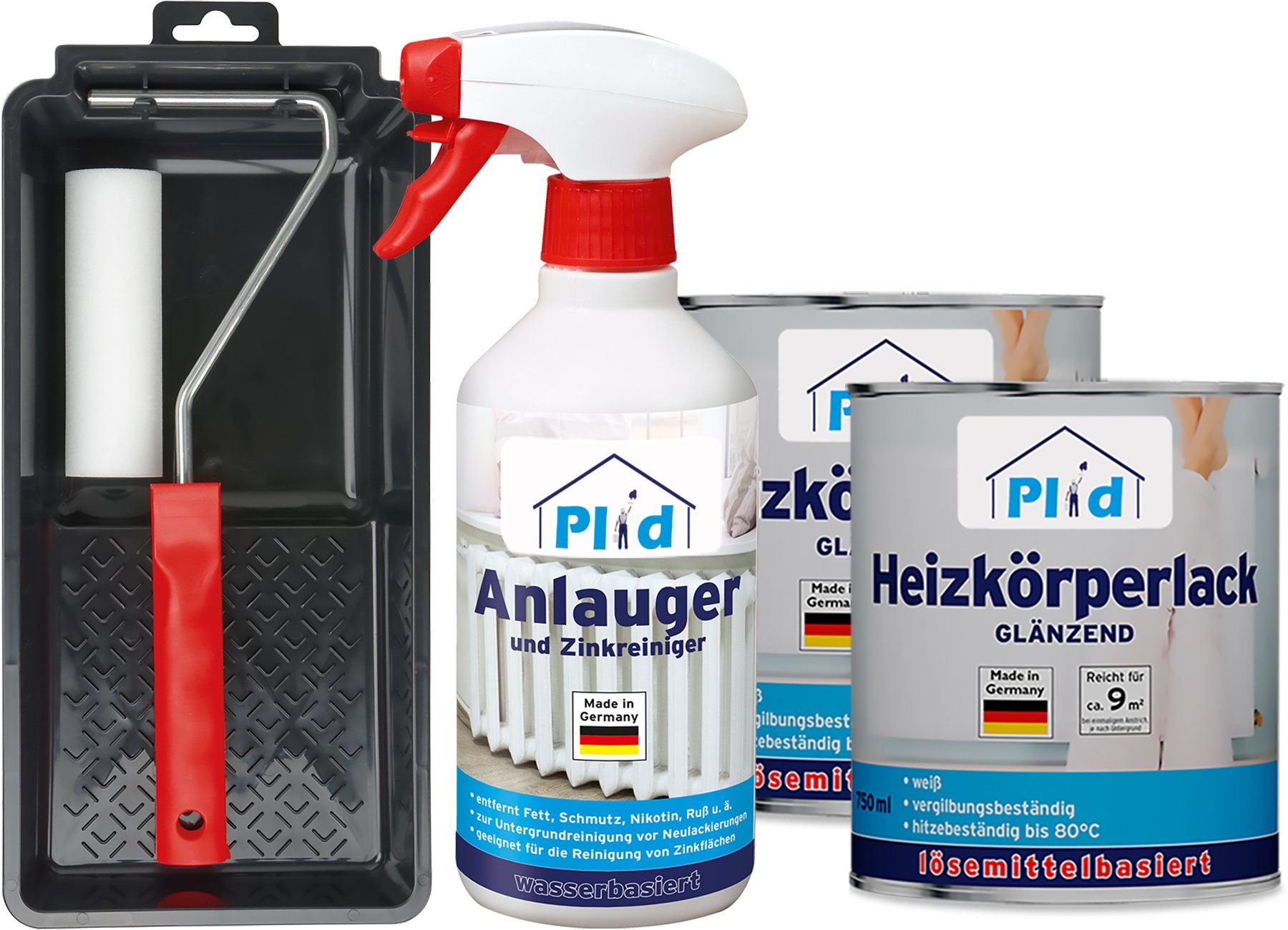plid Heizkörperlack Premium Heizkörperlack LH Thermolack weiß Glänzend Set, günstig online kaufen