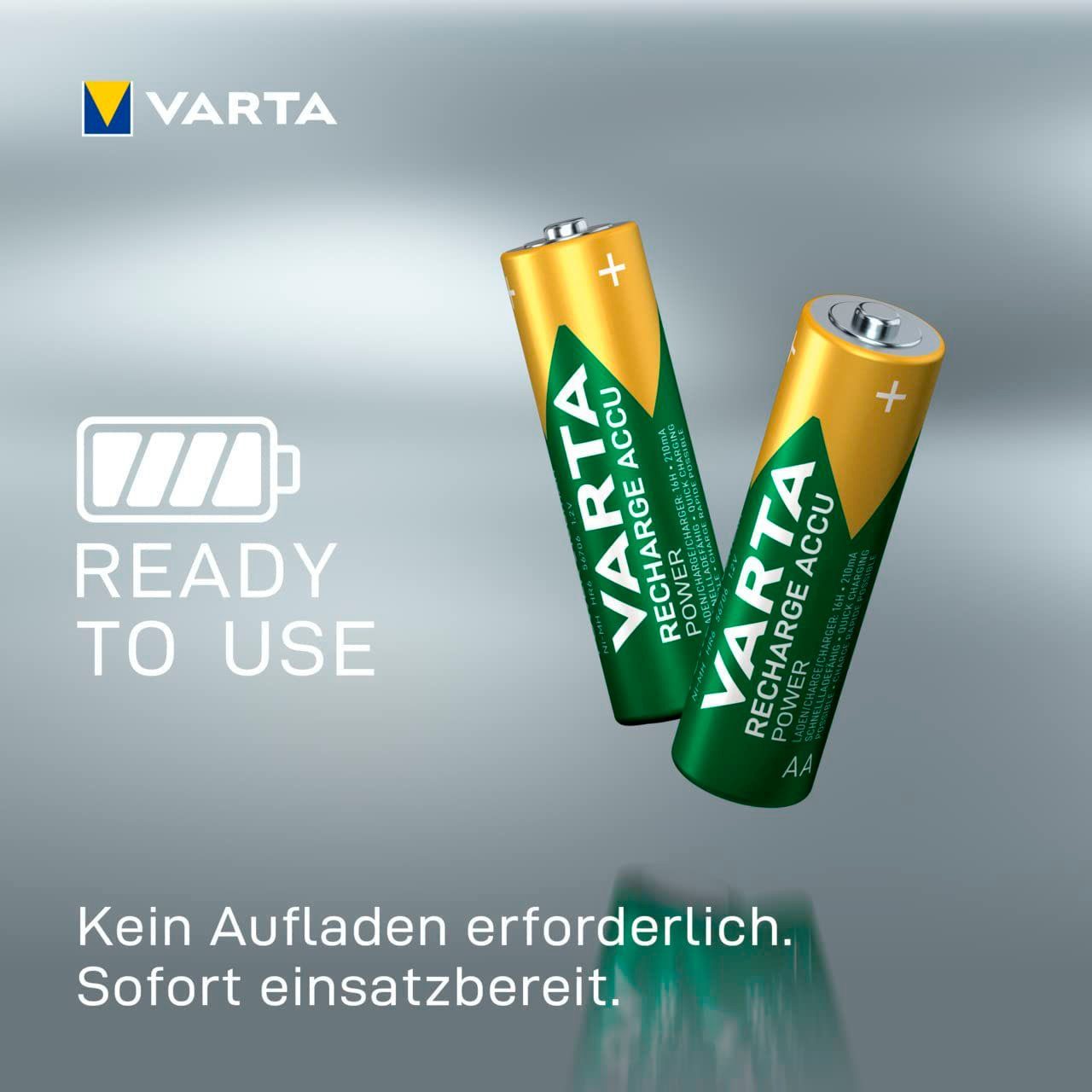 VARTA 4er Pack Mignon NiMH St) 2400mAh Akkupacks Mignon AA (4