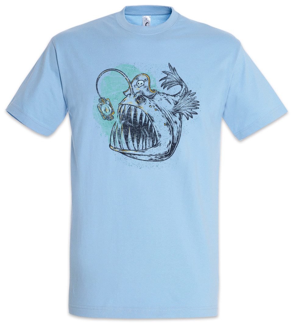 Urban Backwoods Print-Shirt Pirate Deep Sea Fish Herren T-Shirt Kapitän Pirat Taucher Sailor (1-tlg) Tattoo Art Jerry Fisch