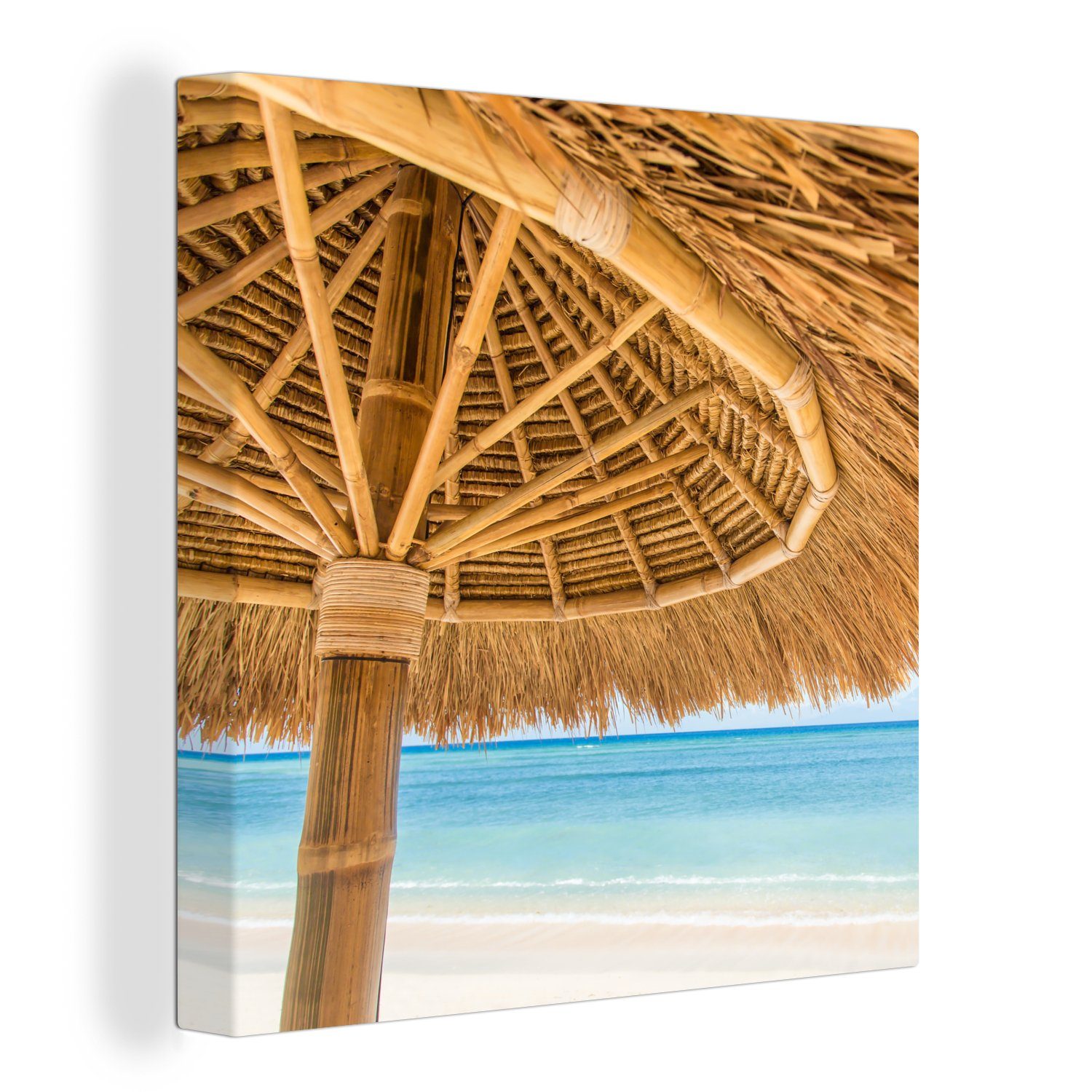 OneMillionCanvasses® Leinwandbild Sonnenschirm - Strand - günstig online kaufen