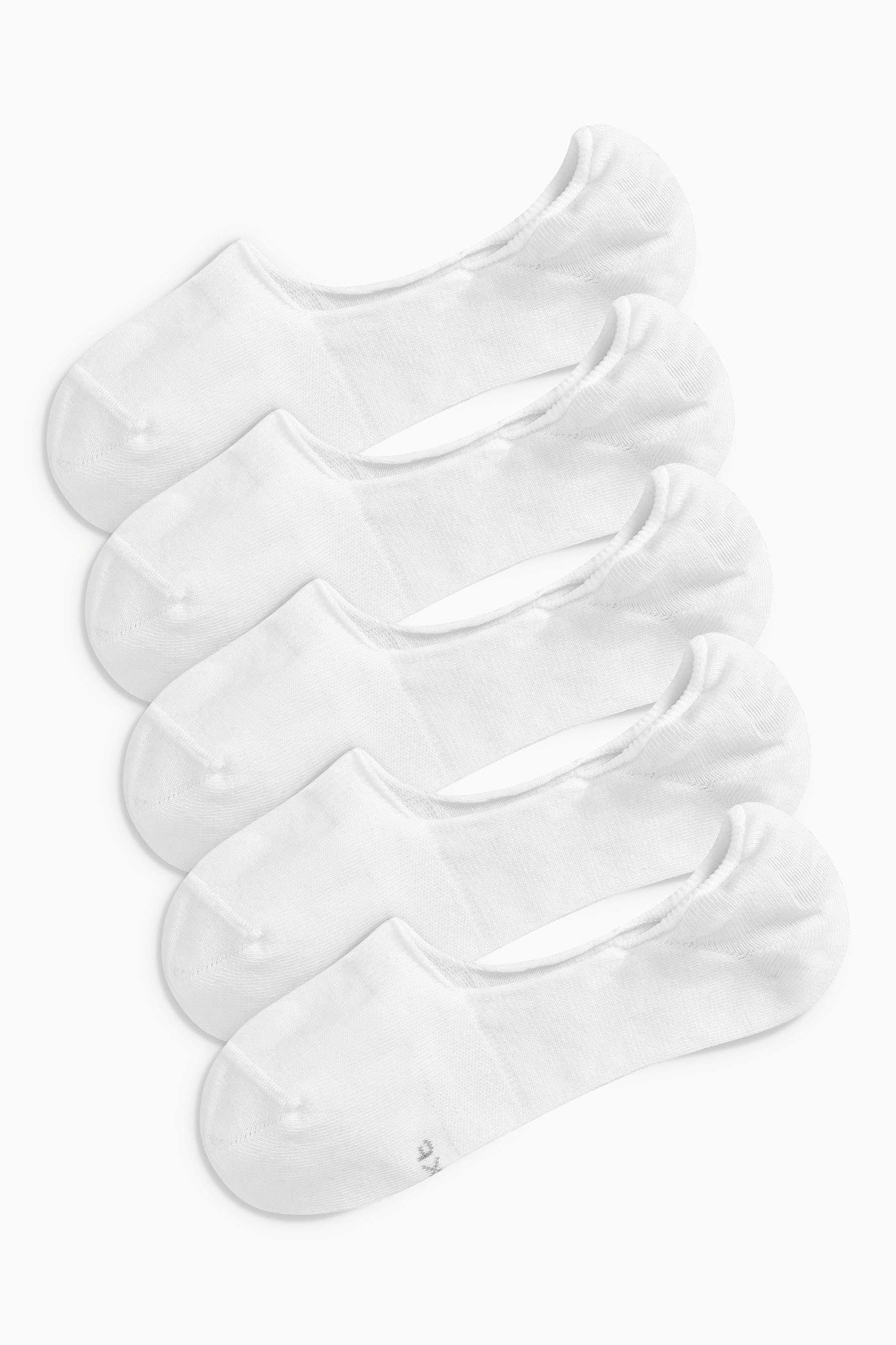 Next Füßlinge 5 x unsichtbare Sneaker-Socken (5-Paar) White