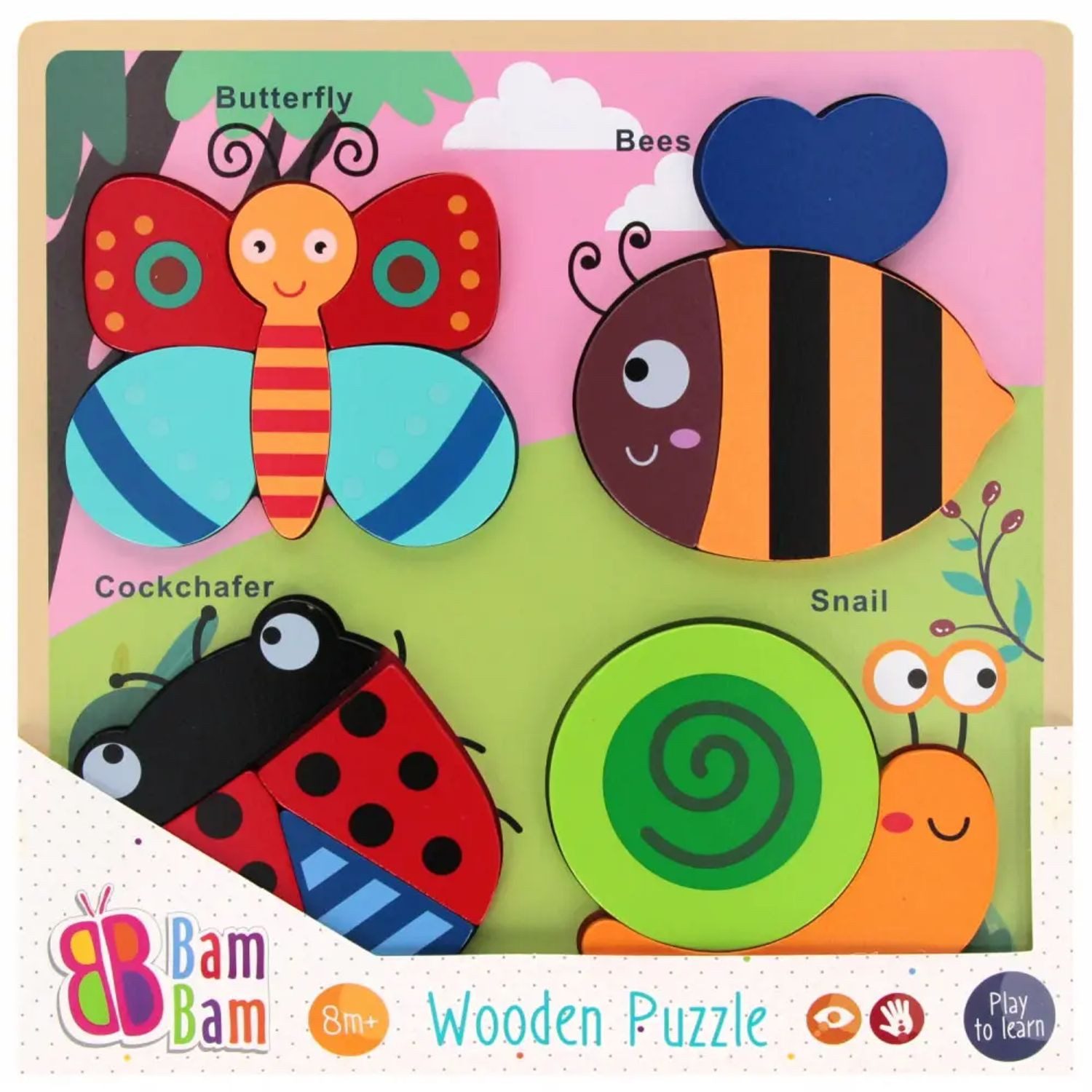 BAM BAM Puzzle Bam Bam Holzgartenpuzzle 30x30x2 Folie 35, Puzzleteile