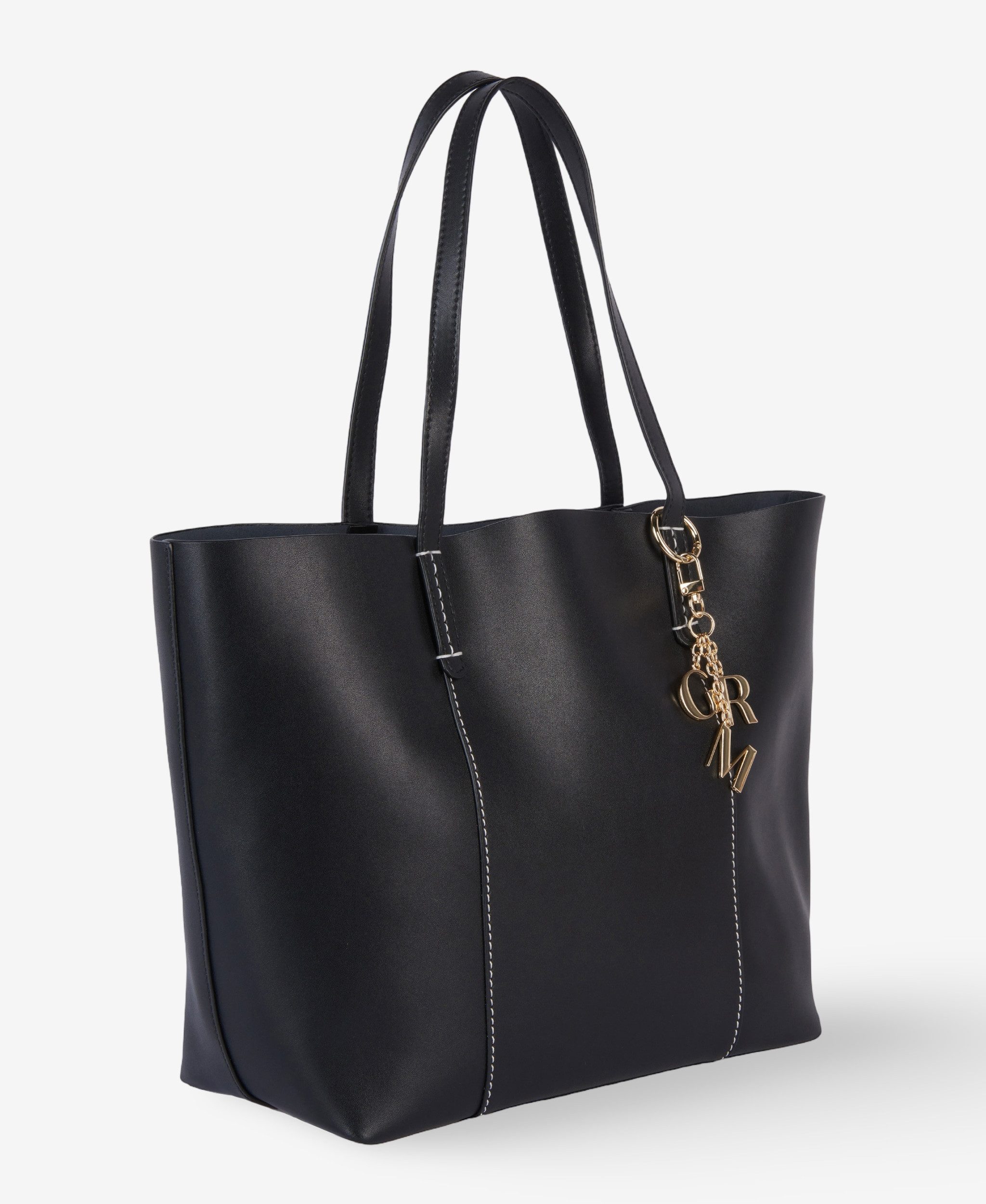 GLAMIRA Schultertasche DailyCompanion Schwarze Schultertasche (1-tlg), echt Leder, mit herausnehmbarer Innentasche