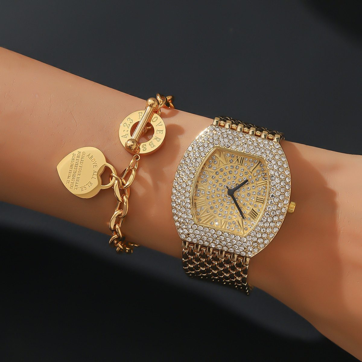 ibettertec Quarzuhr Geburtstagsgeschenk, Quarzuhr Damenuhr Set, modische Accessoires, (Perfektes Geschenk für Frauen, Weihnachten, Geburtstag, Jubiläum usw, Perfektes Geschenk für Frauen, Weihnachten, Geburtstag, Jubiläum usw), Geschenksets für Damen, empfohlene Souvenirs