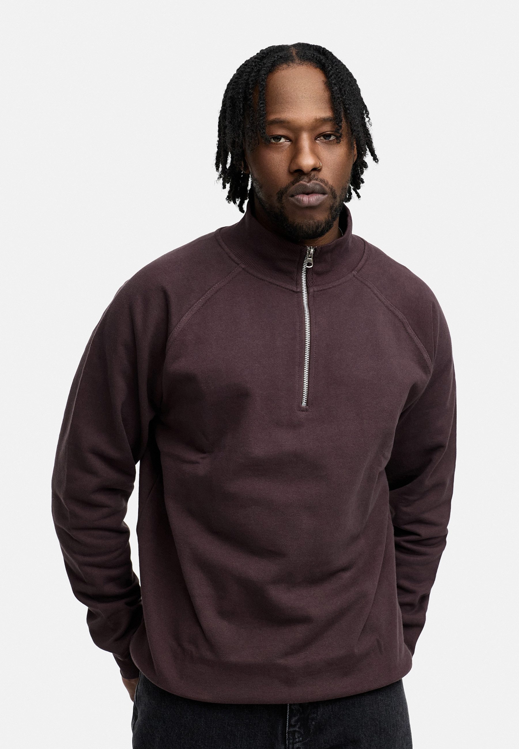 BEHYPE STUDIOS Sweatshirt IM OVERSIZE FIT, HALF-ZIP Herren lockerer Sweater günstig online kaufen