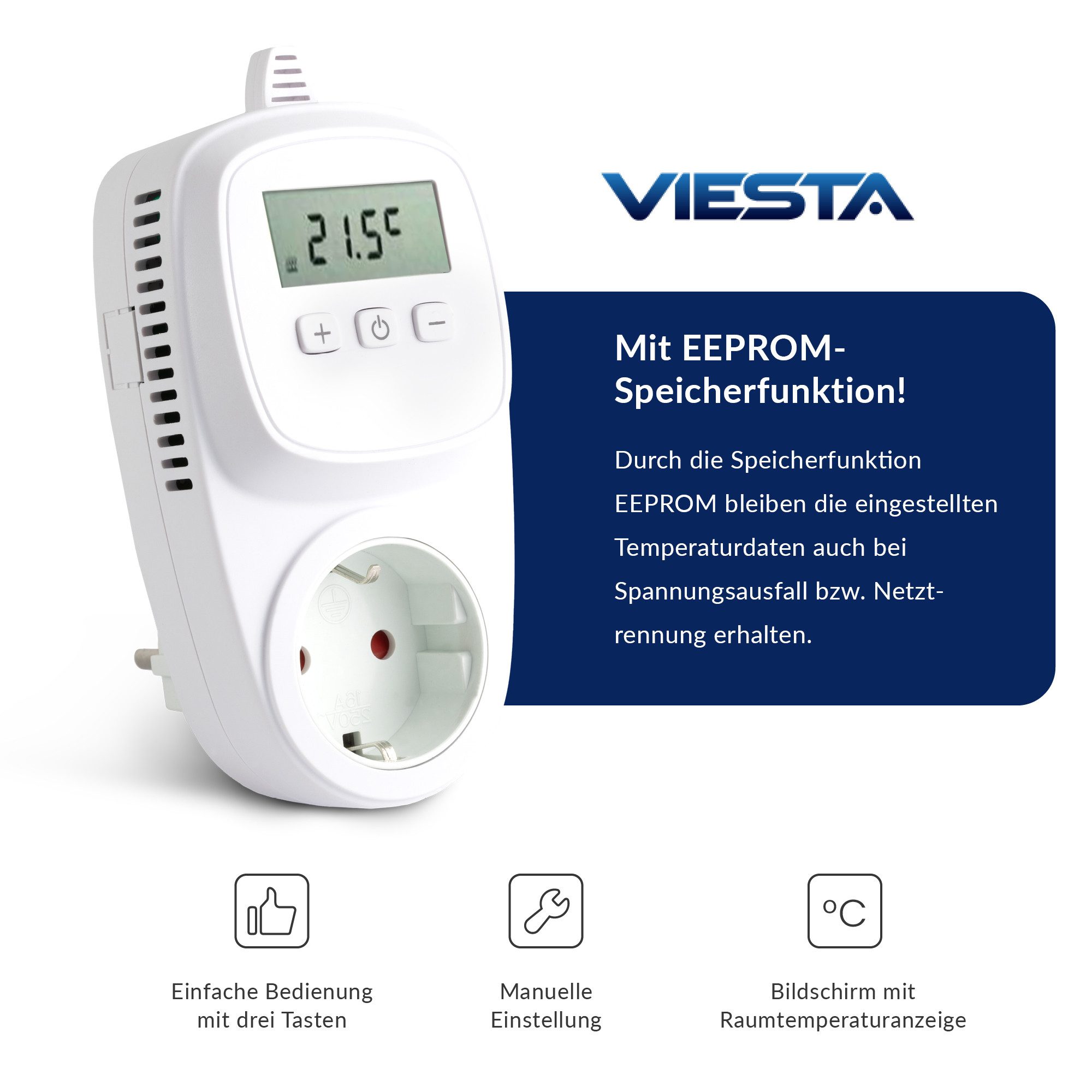 VIESTA Heizkörperthermostat TH10 Thermostat Steckdosenthermostat für günstig online kaufen