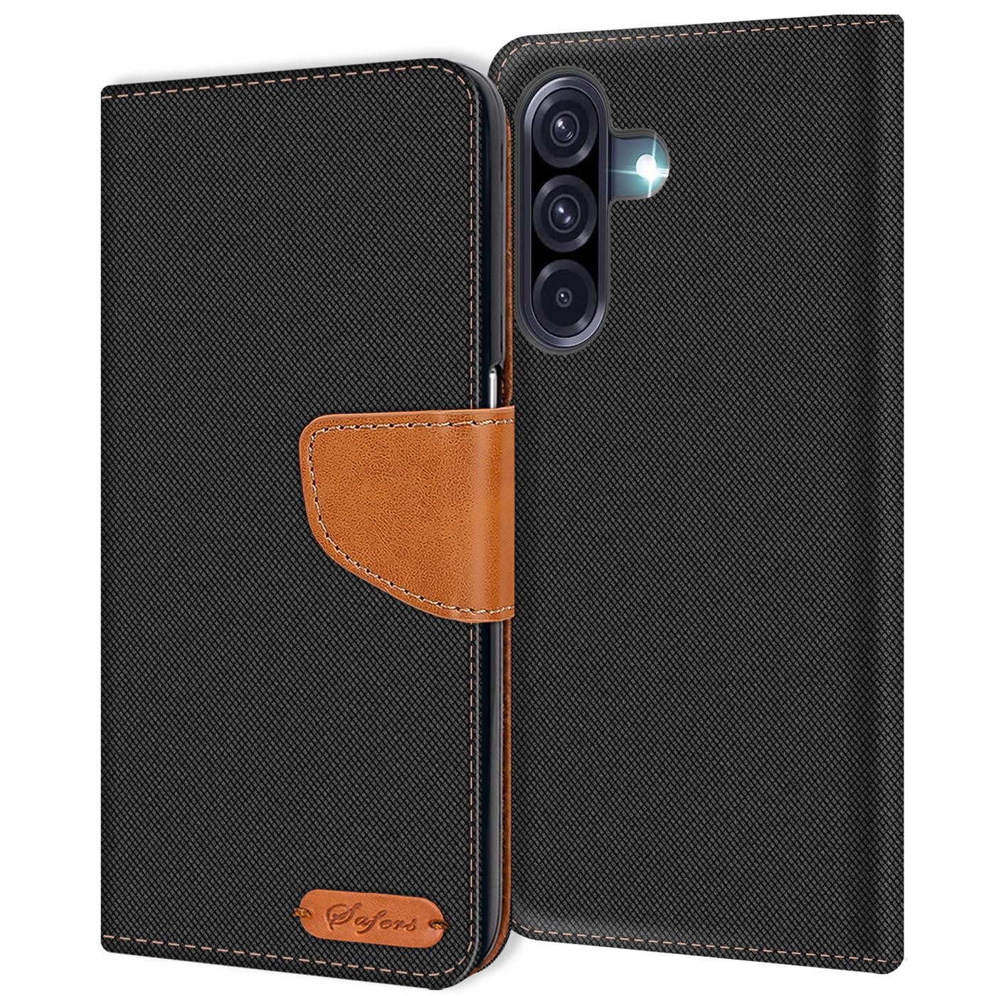 CoolGadget Handyhülle Denim Schutzhülle Flip Case für Samsung Galaxy A56 5G 6,7 Zoll, Book Cover Handy Tasche Jeans Hülle für Samsung A56 5G Klapphülle