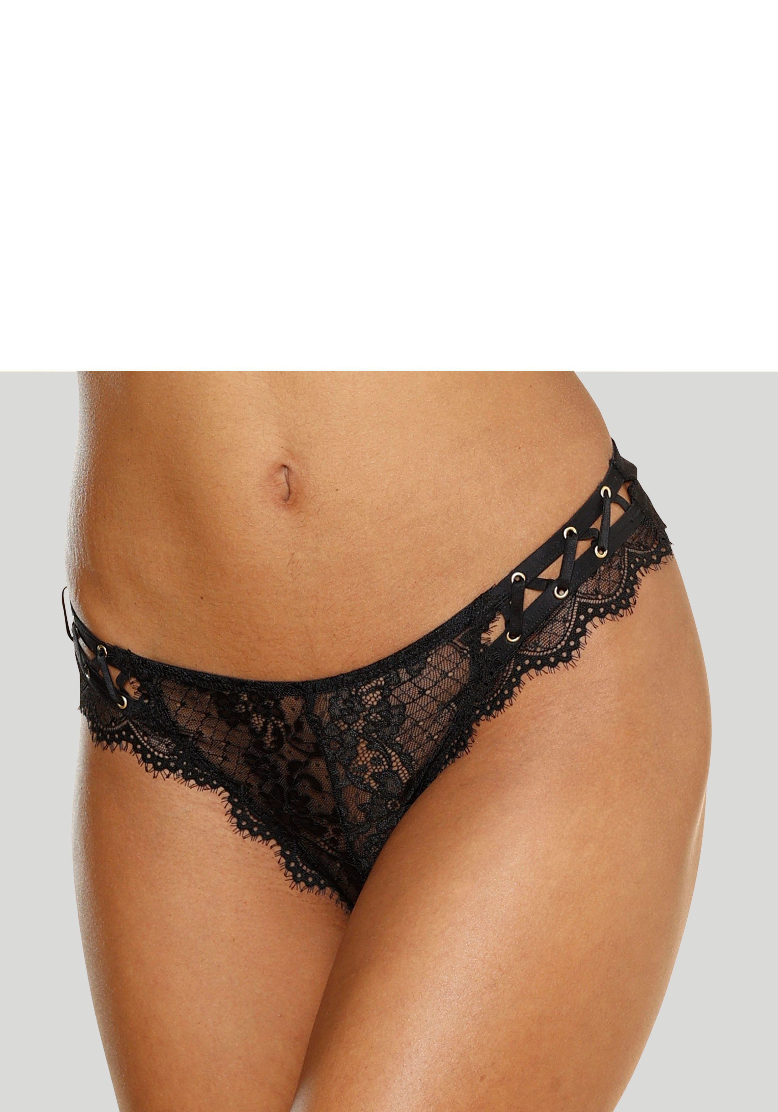 petite fleur gold String aus dezent transparenter Spitze