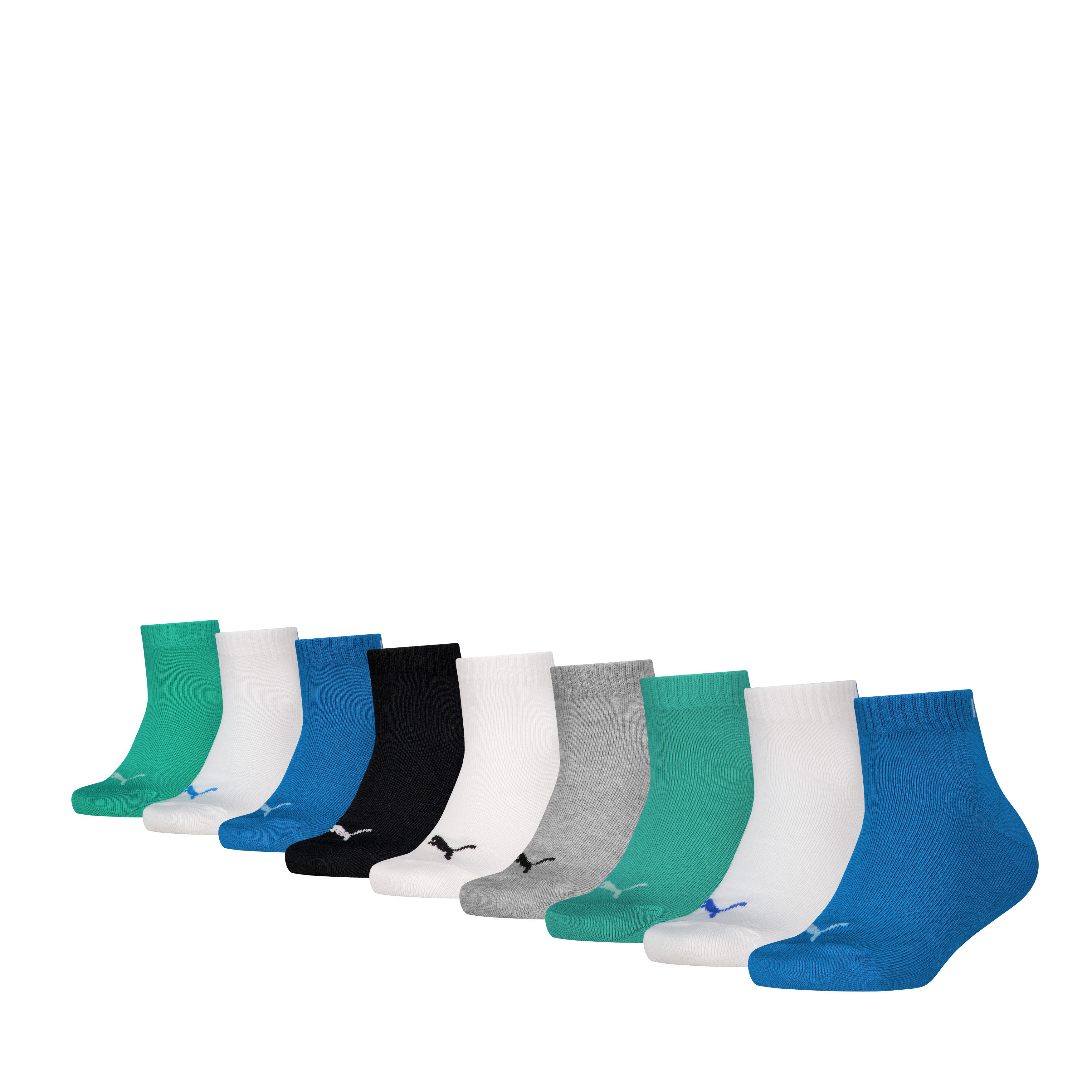 PUMA Kurzsocken PUMA KIDS PLAIN QUARTER 9P ECOM (9 Paar) mit rutschfestem Bund