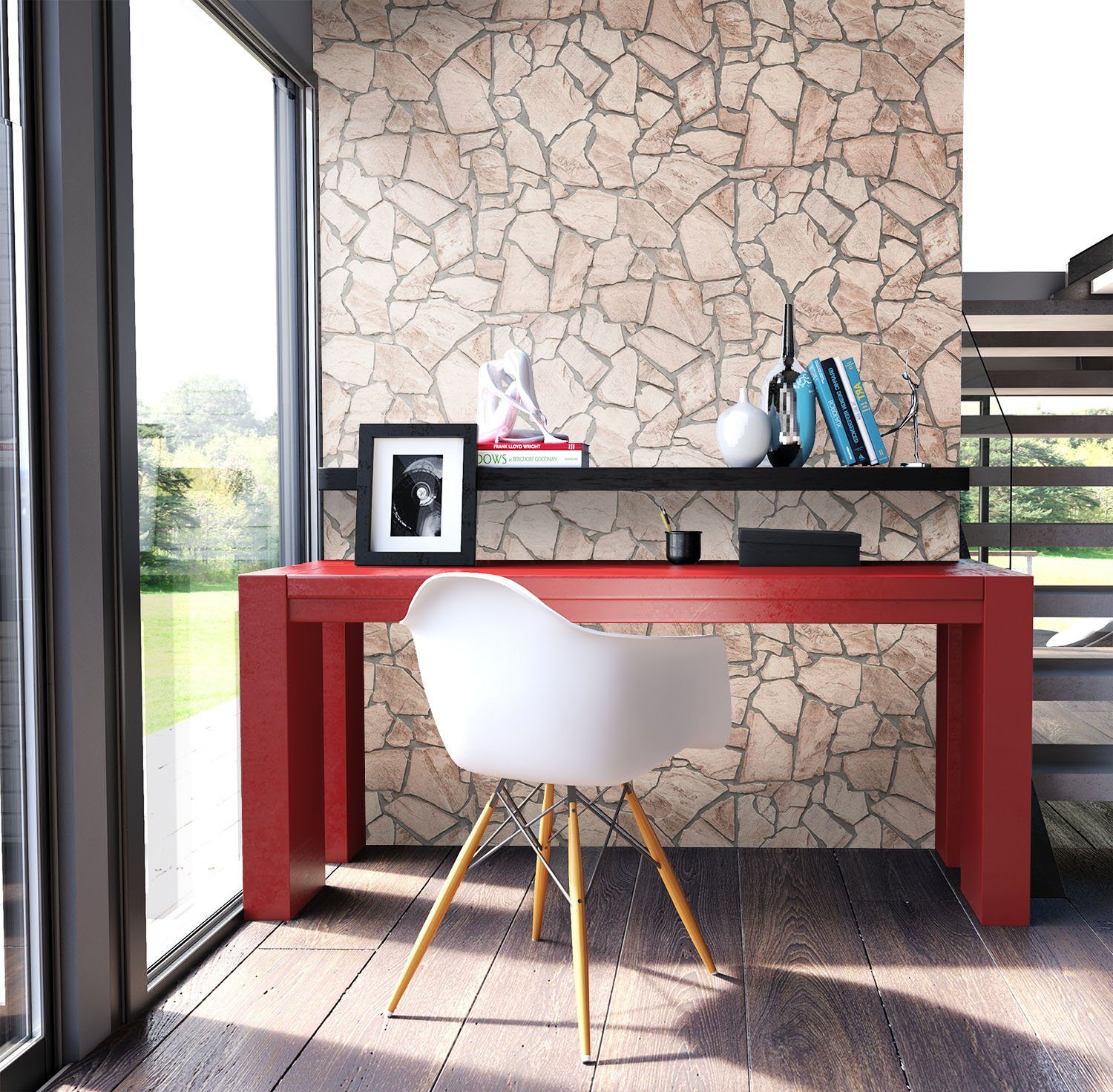 Newroom Vliestapete, Steintapete Beige Steintapete Ziegelstein günstig online kaufen