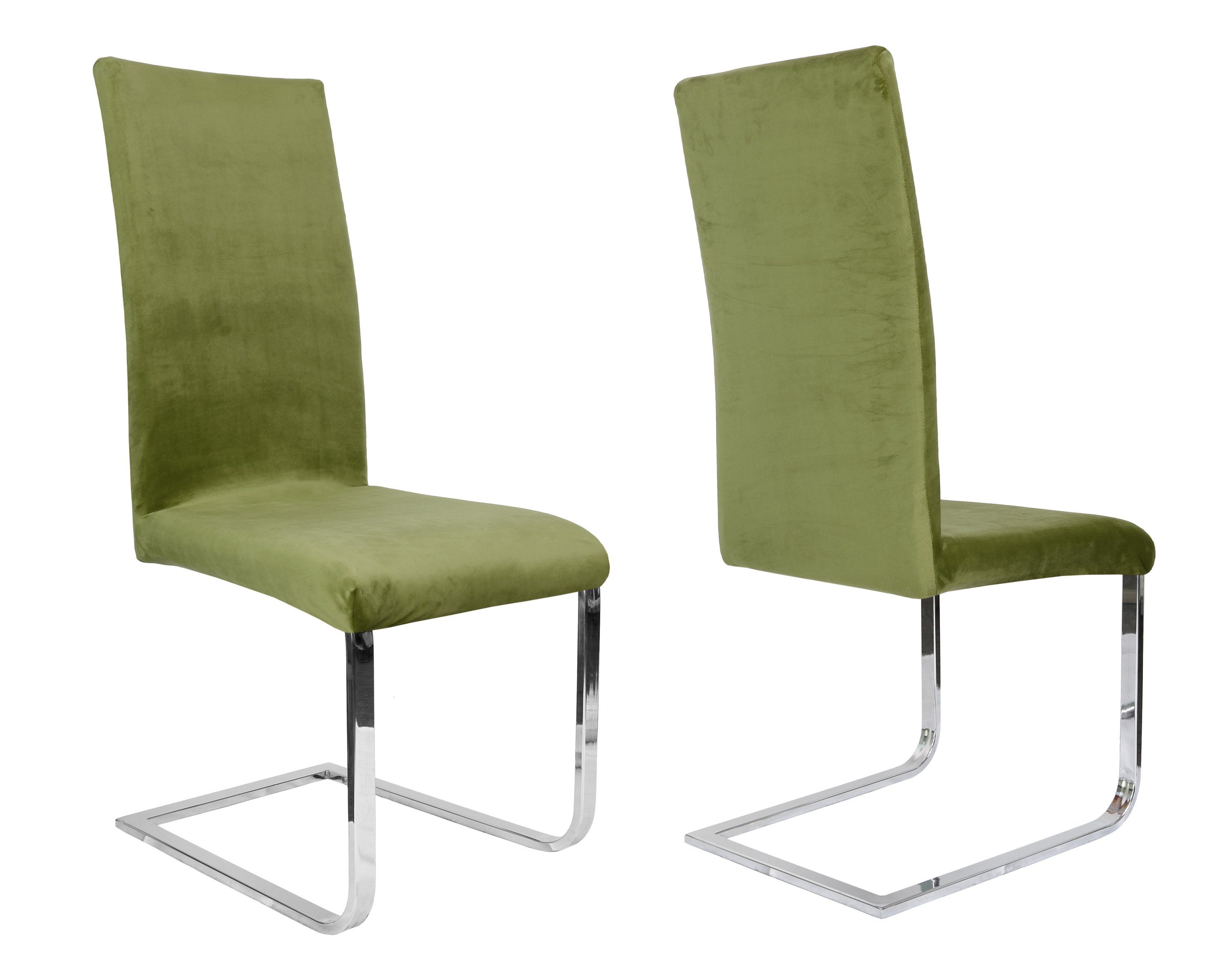 Beautex Stuhlhusse 2er Set LEA Stuhlhusse, elastische Uni Stretch-Husse Samt Mikrofaser