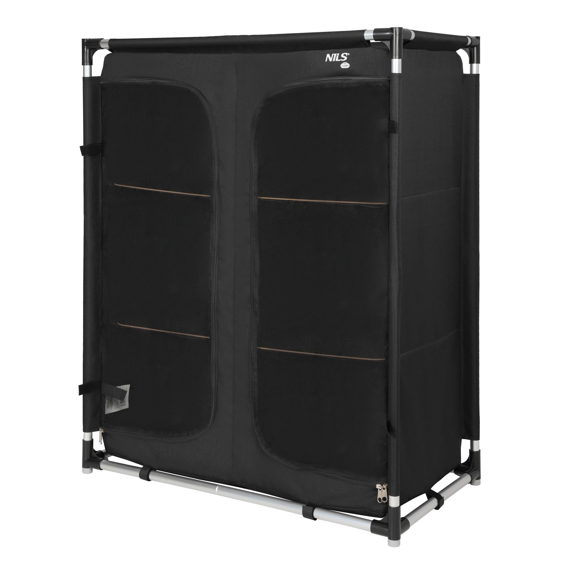 NILS CAMP Campingschrank NC3034 Reiseschrank faltbar mit 3 Regalböden und Transporttasche